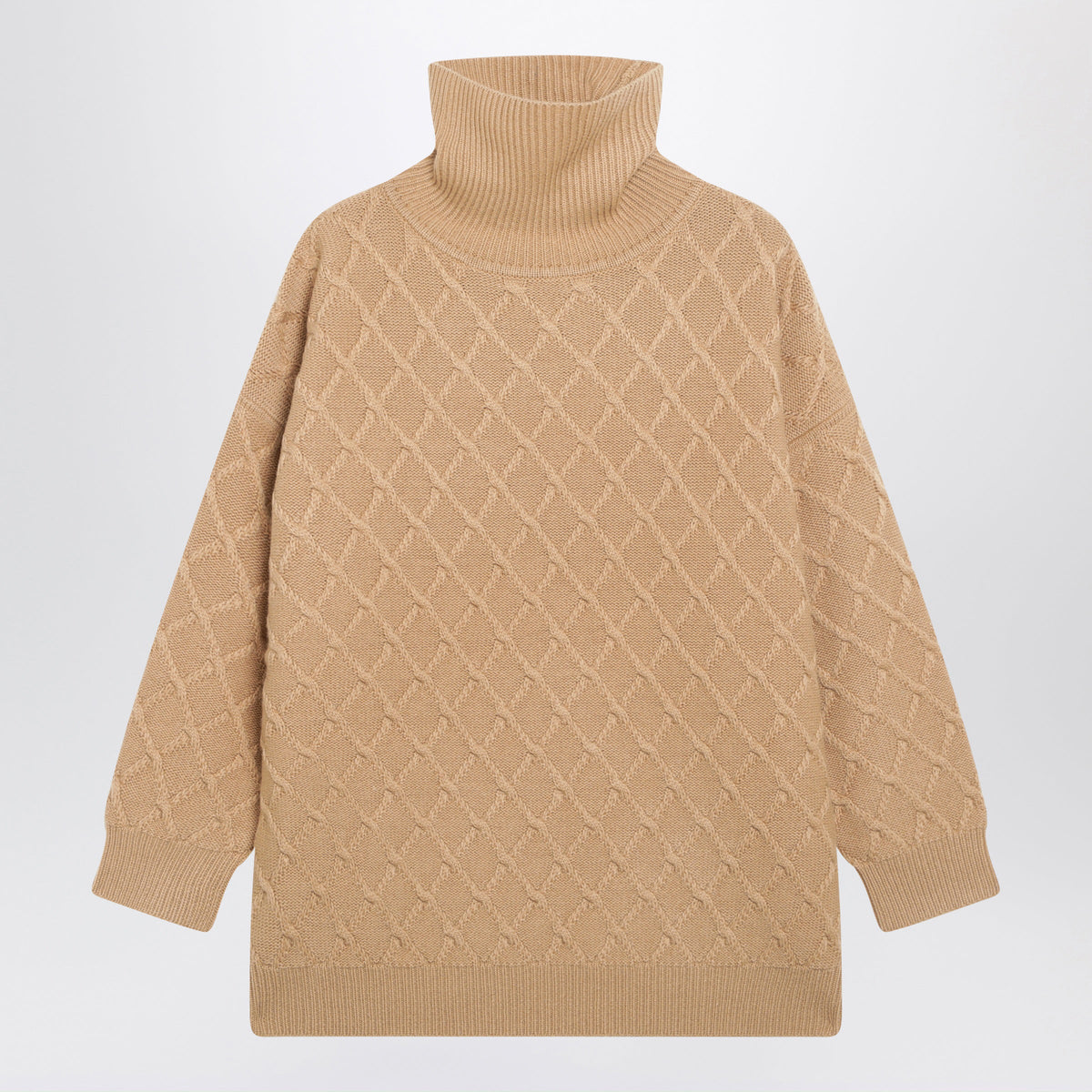 Max Mara Oversized Camel Wool And Cashmere Sweater Women MAX MARA