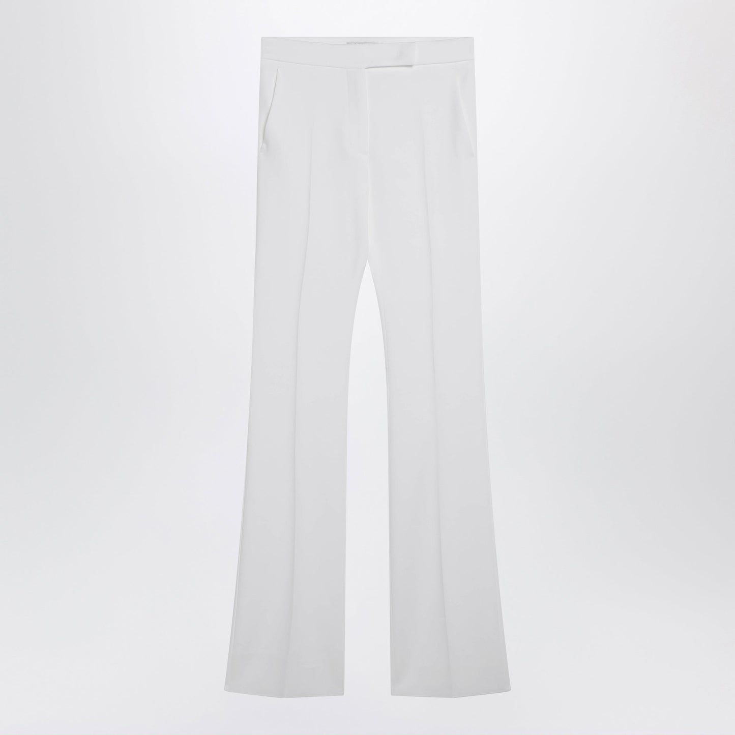 Max Mara Optical White Slim Trousers In Crãªpe Canvas Women MAX MARA