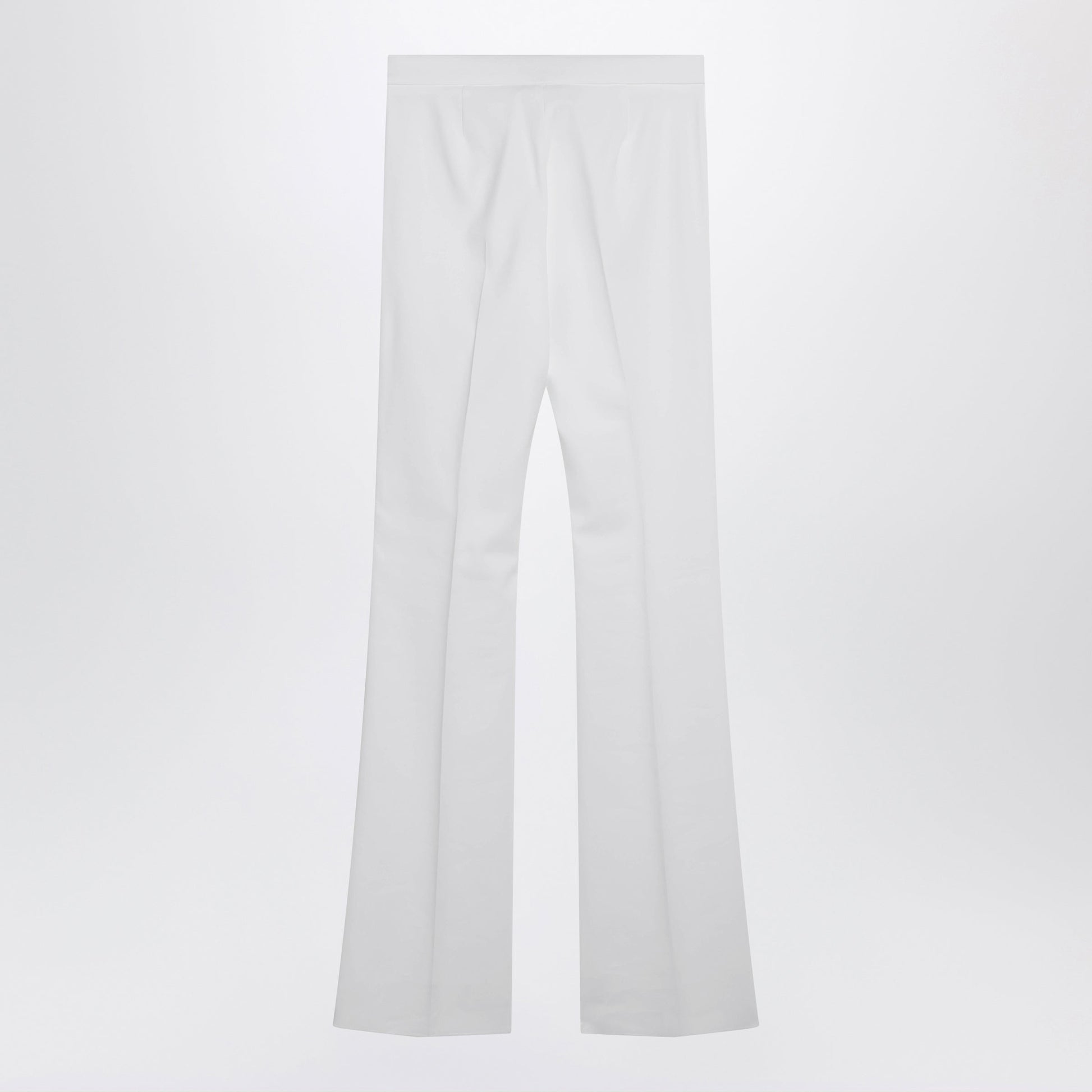 Max Mara Optical White Slim Trousers In Crãªpe Canvas Women MAX MARA