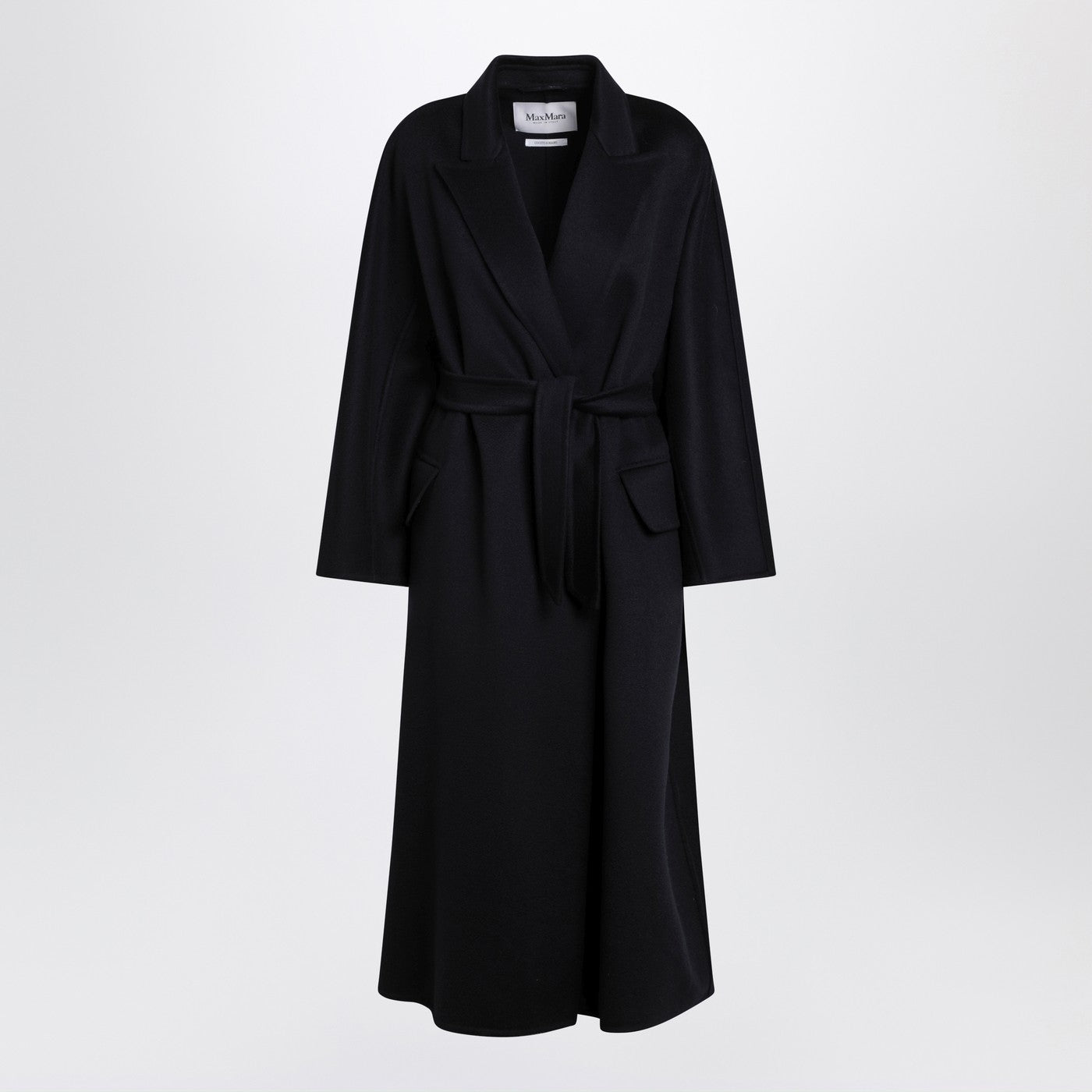Max Mara Navy Cashmere Wrap Coat Women MAX MARA