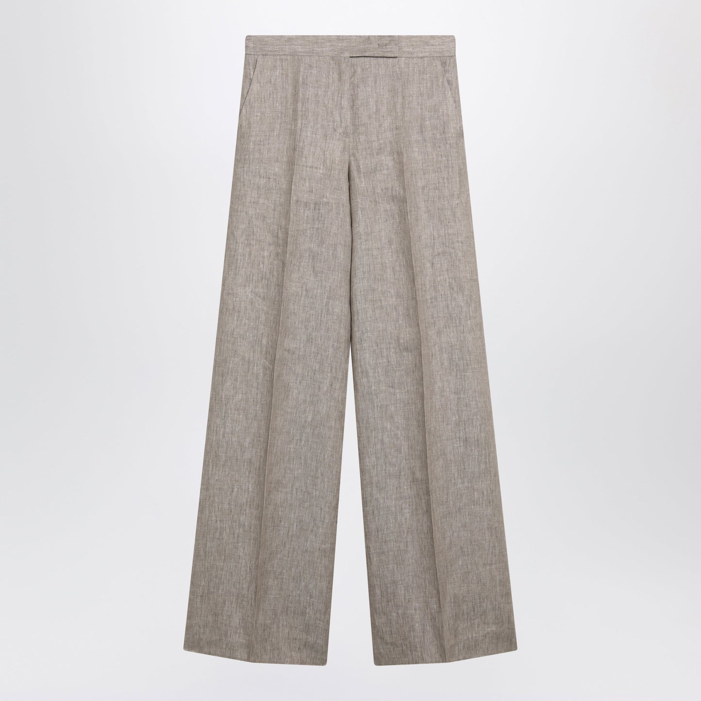 Max Mara Beige Chevron Linen Trousers Women MAX MARA