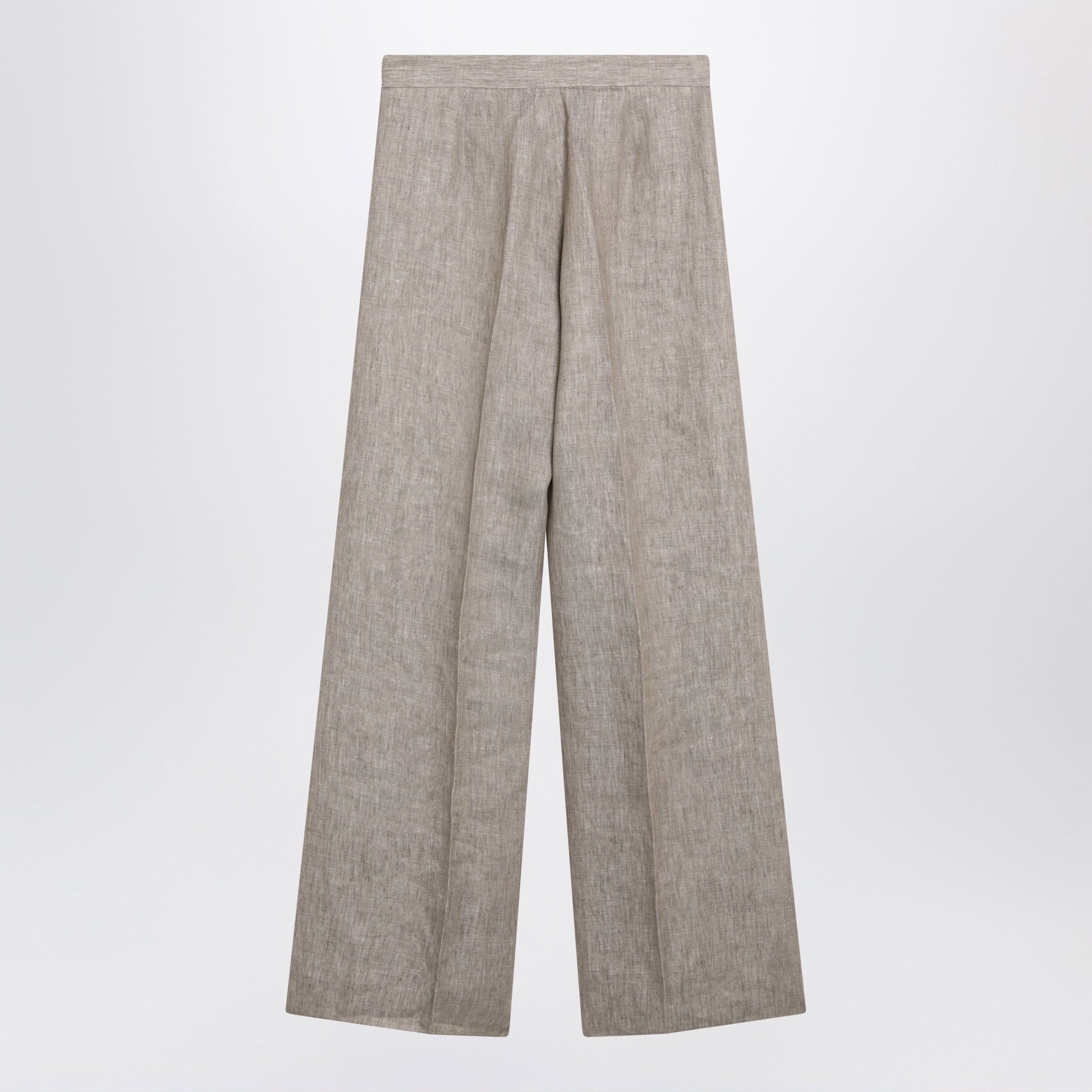 Max Mara Beige Chevron Linen Trousers Women MAX MARA