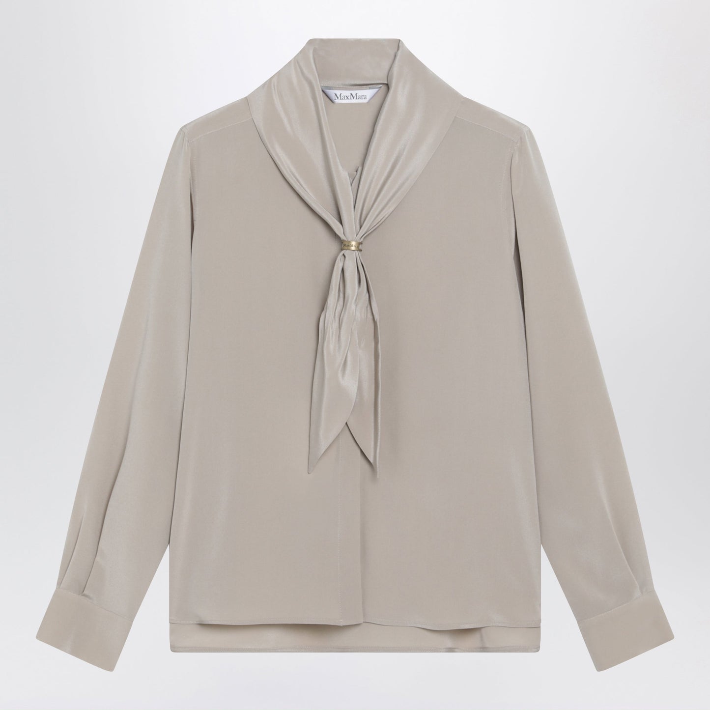 Max Mara Rock Beige Silk Blouse With Scarf Women MAX MARA