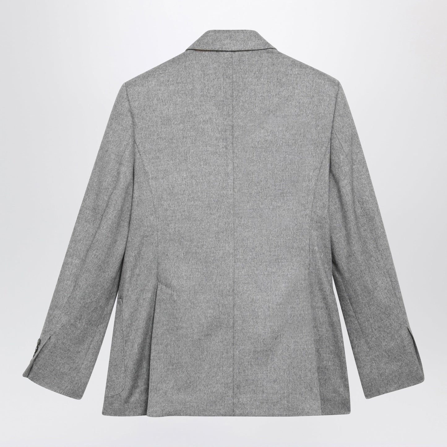 Max Mara Double-Breasted Blazer In Grey Silk And Cashmere Women MAX MARA