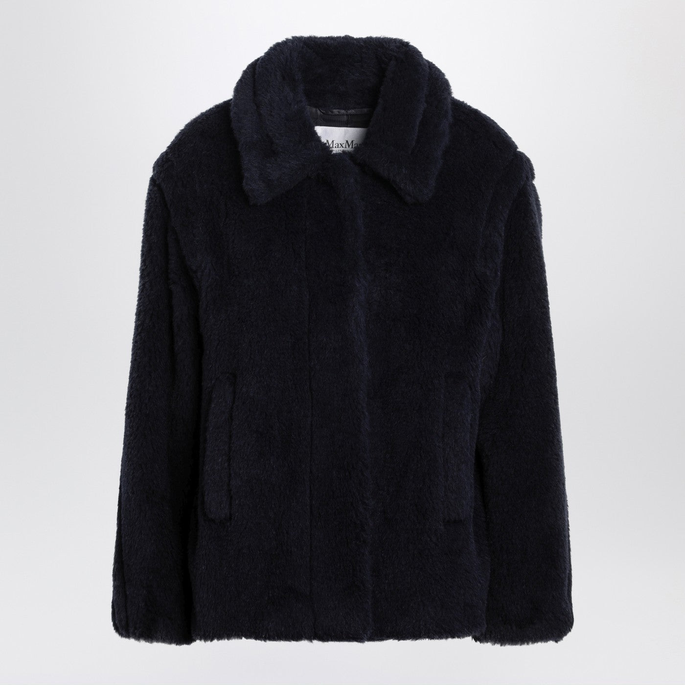 Max Mara Navy Faux-Fur Coat Women MAX MARA
