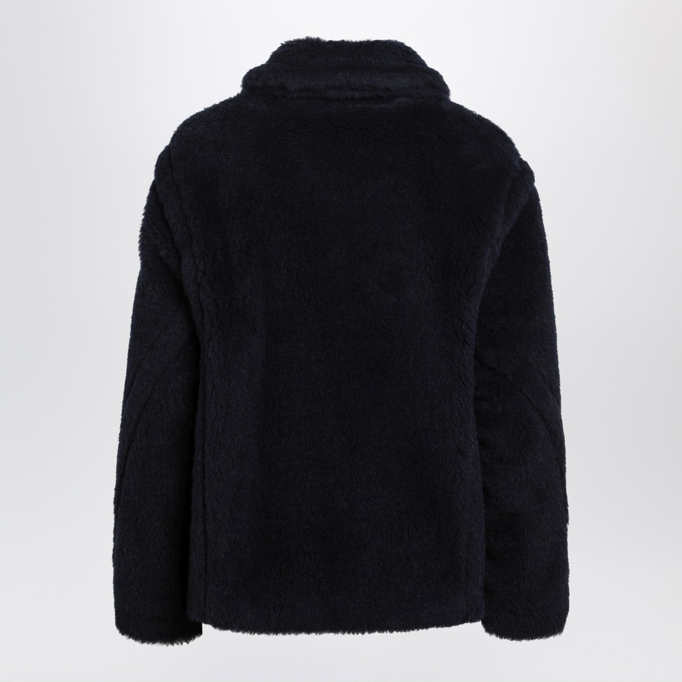 Max Mara Navy Faux-Fur Coat Women MAX MARA