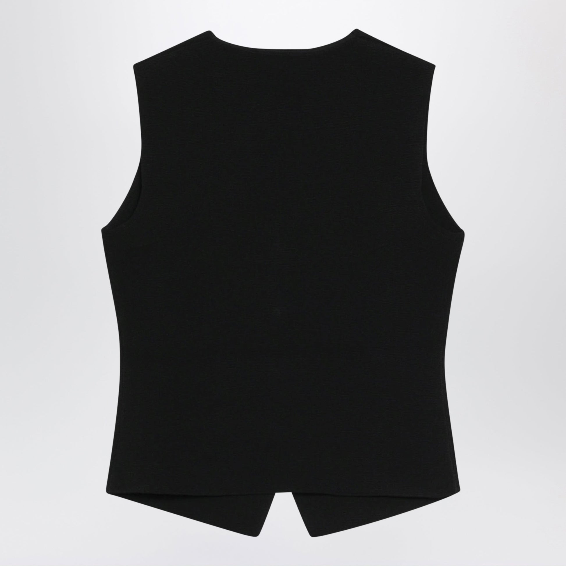 Max Mara Black Vest In Viscose Crepe Yarn Women MAX MARA