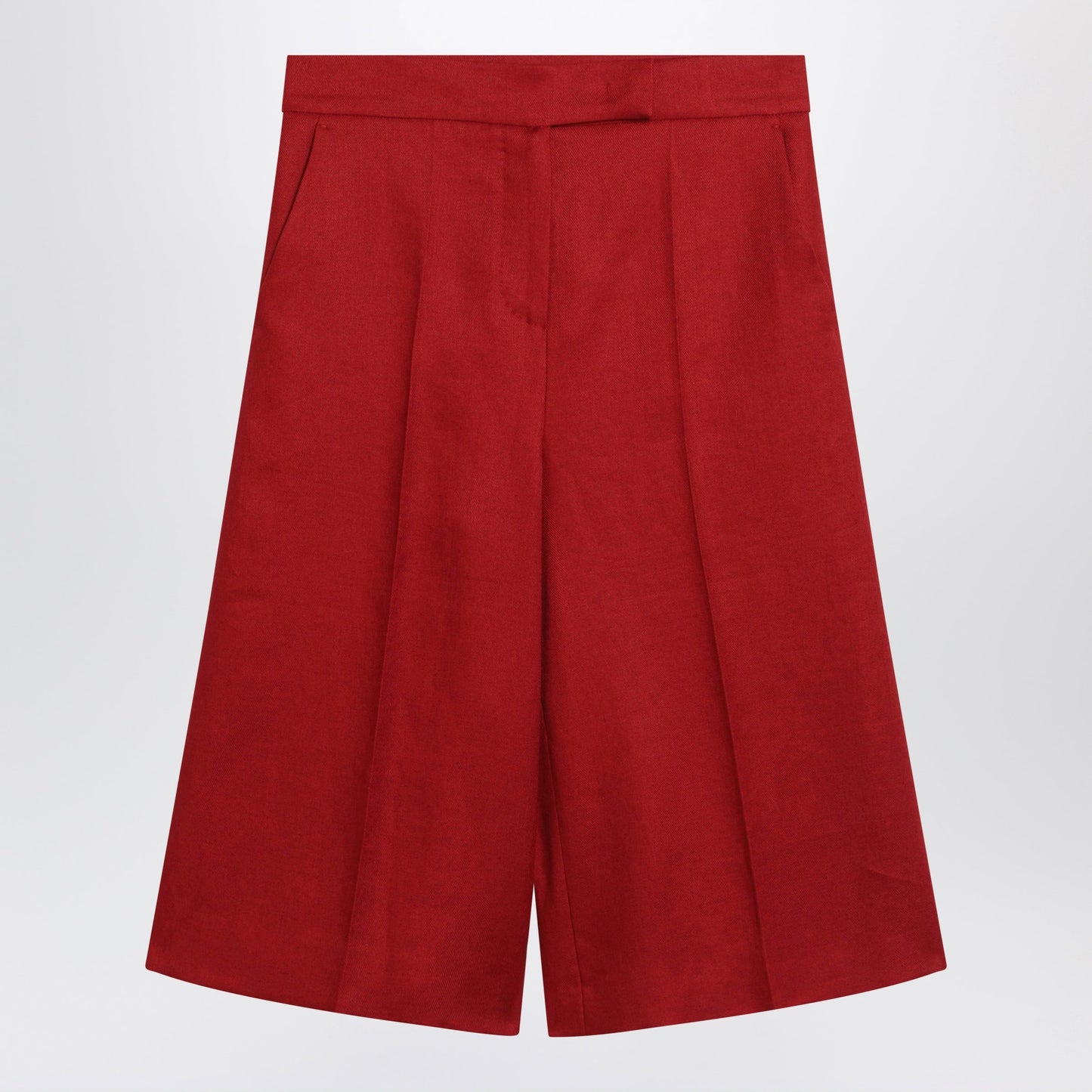 Max Mara Red Linen Bermuda Shorts Women MAX MARA