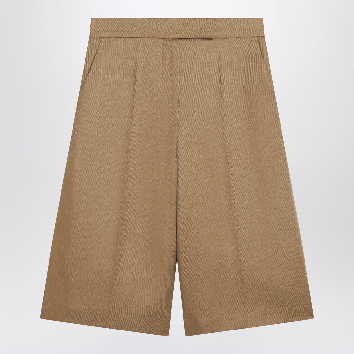Max Mara Sand-Colored Linen Bermuda Shorts Women MAX MARA