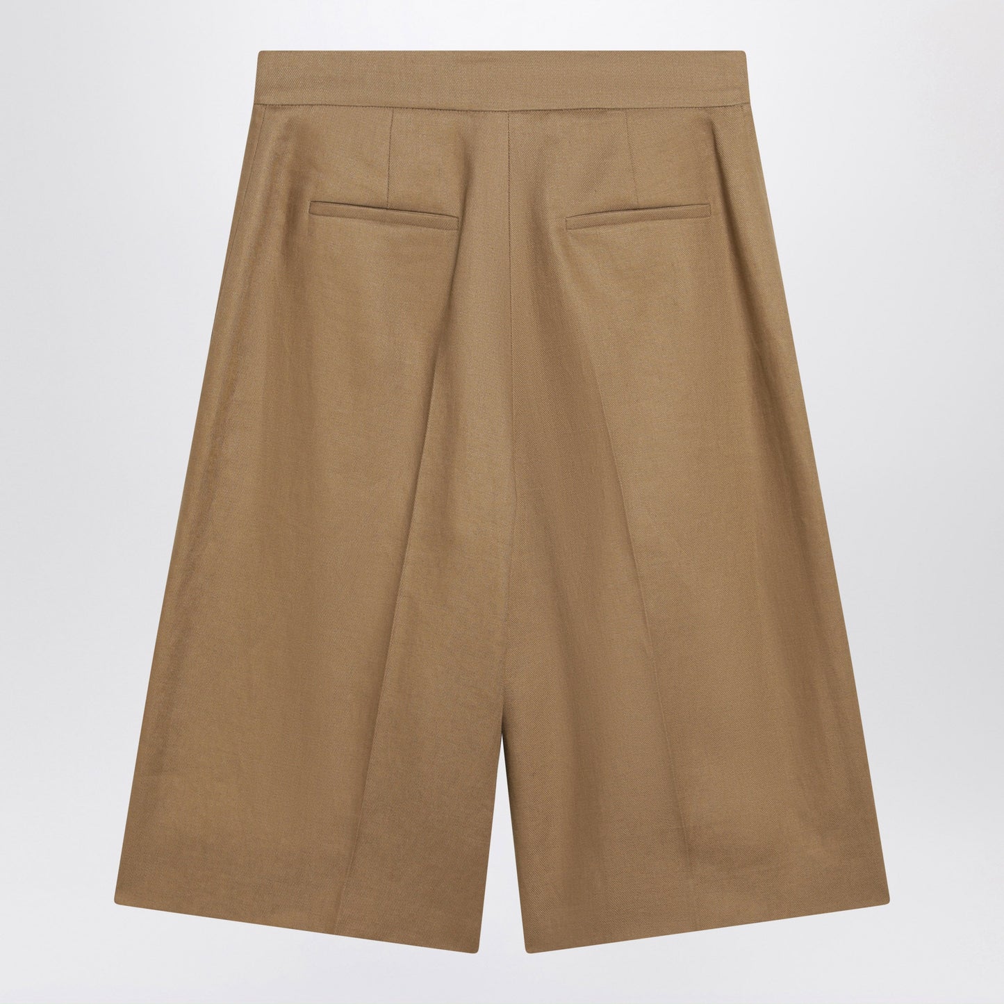 Max Mara Sand-Colored Linen Bermuda Shorts Women MAX MARA