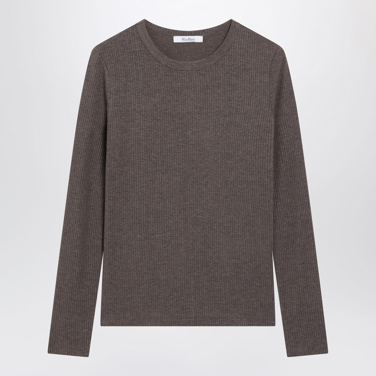 Max Mara Long-Sleeve T-Shirt In Dark Khaki Jersey Women MAX MARA