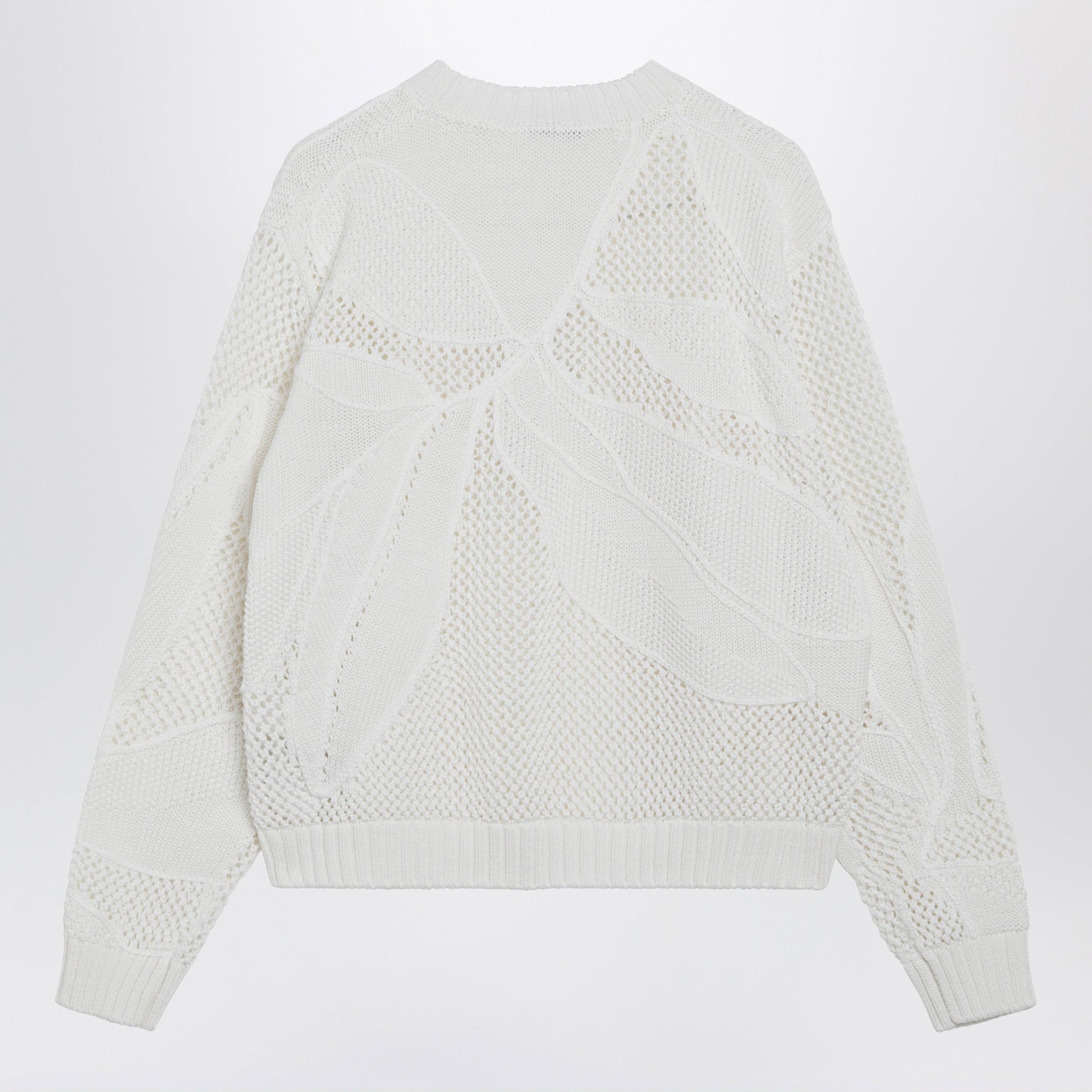 Max Mara Embroidered Cotton Crewneck Sweater In White Women MAX MARA