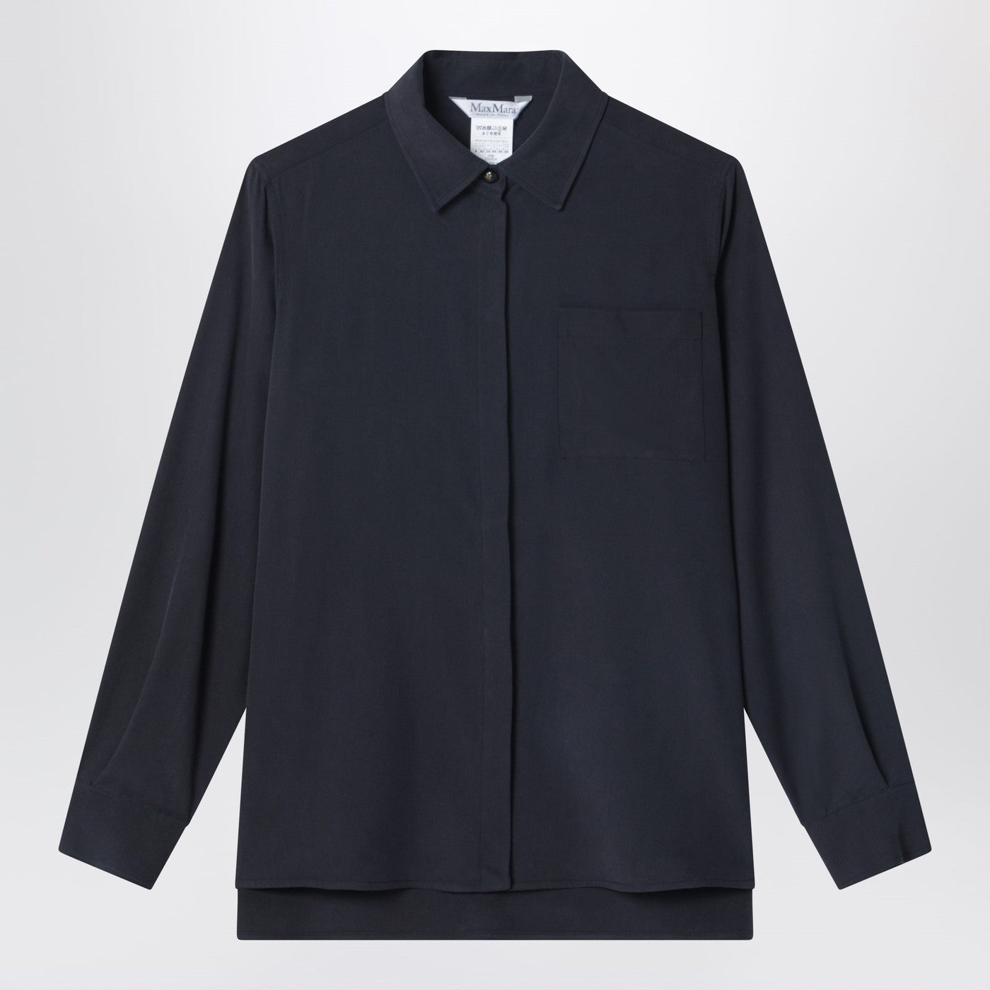 Max Mara Blue Silk Shirt Women MAX MARA