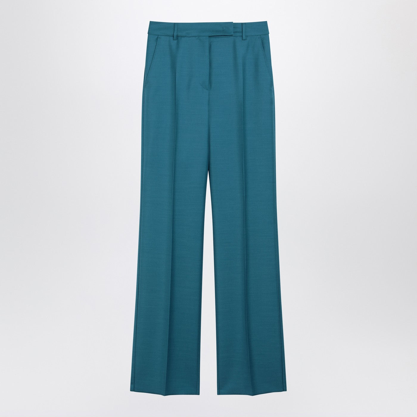 Max Mara Turquoise Wool And Silk-Blend Trousers Women MAX MARA