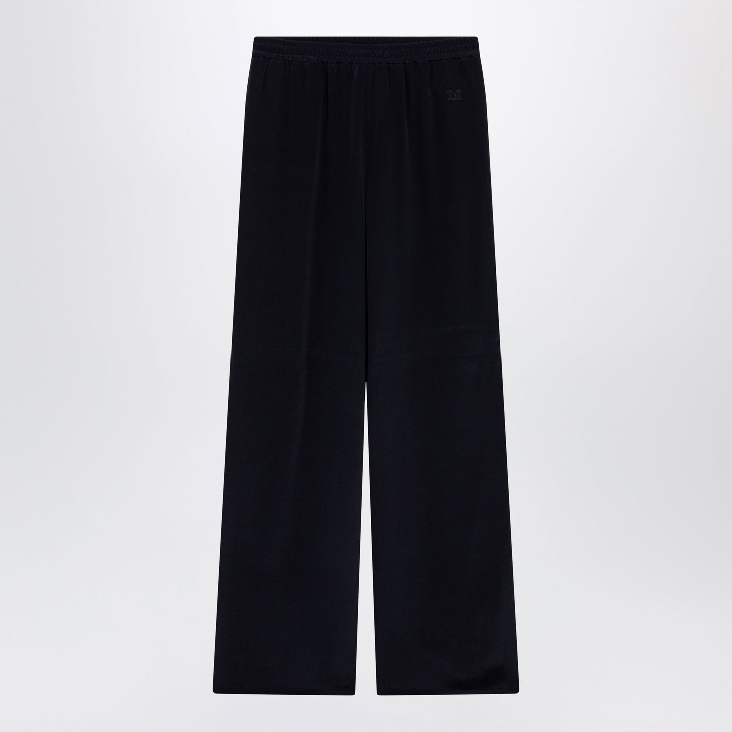 Max Mara Navy Blue Silk Relaxed Trousers Women MAX MARA