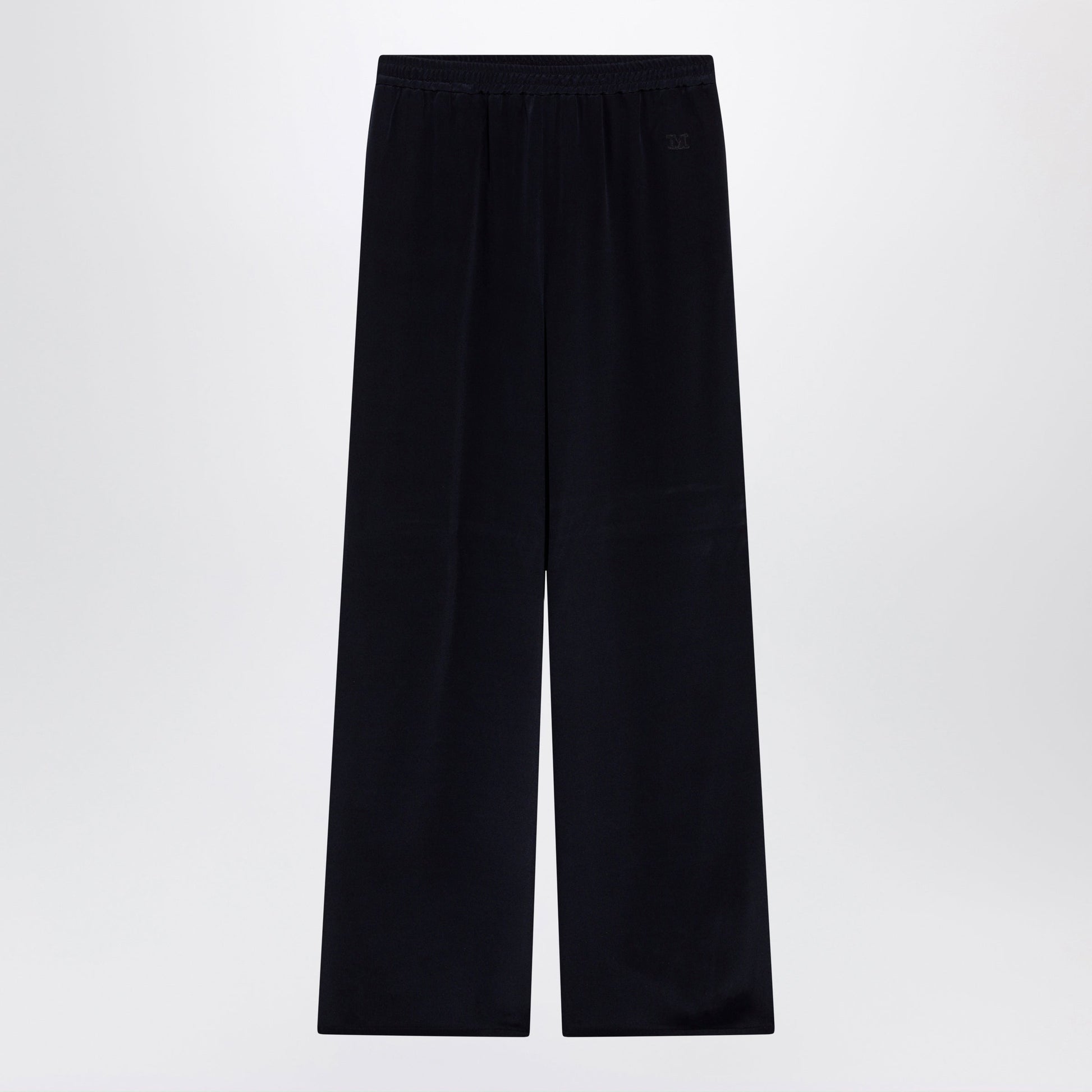 Max Mara Navy Blue Silk Relaxed Trousers Women MAX MARA