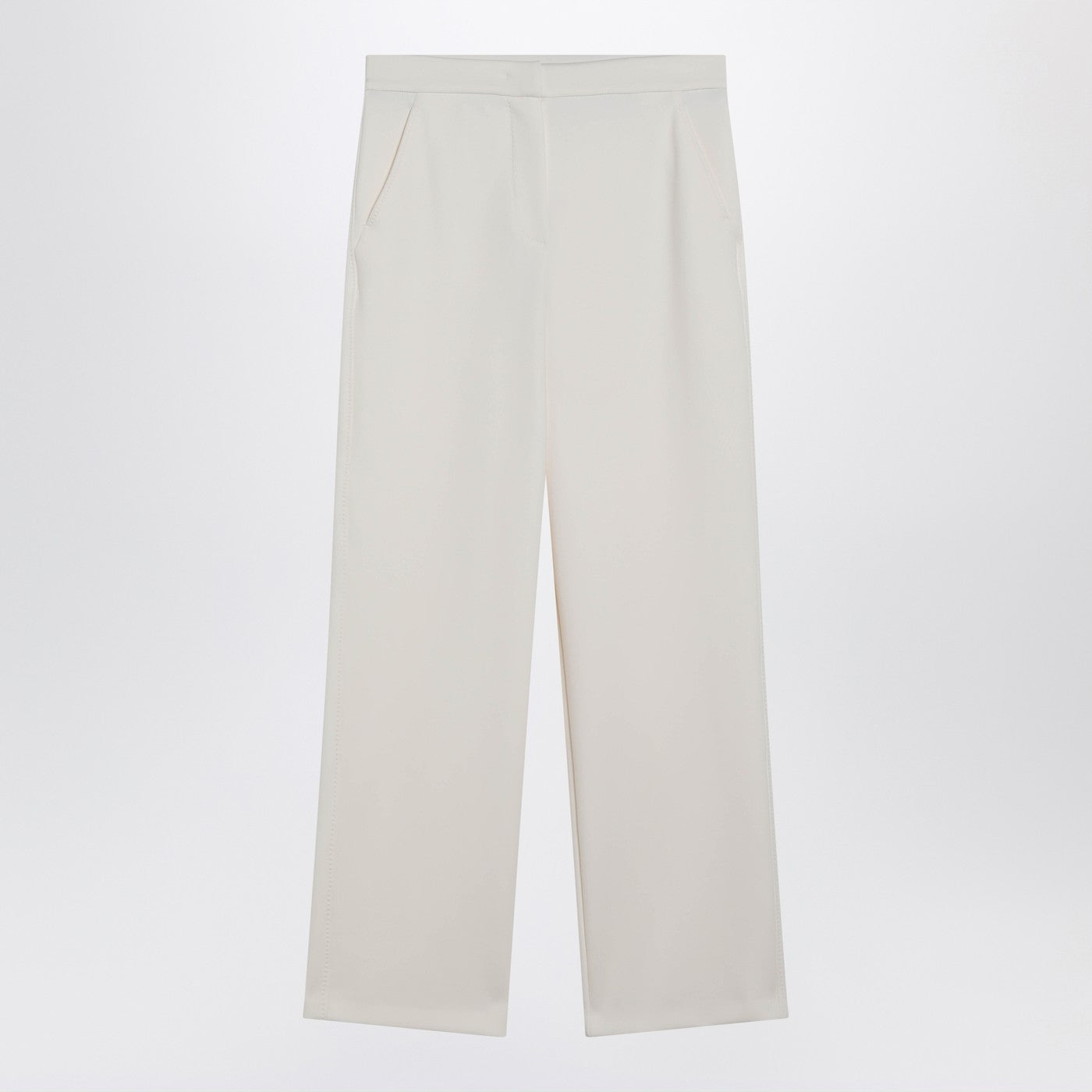 Max Mara Ivory Straight-Leg Trousers Women MAX MARA