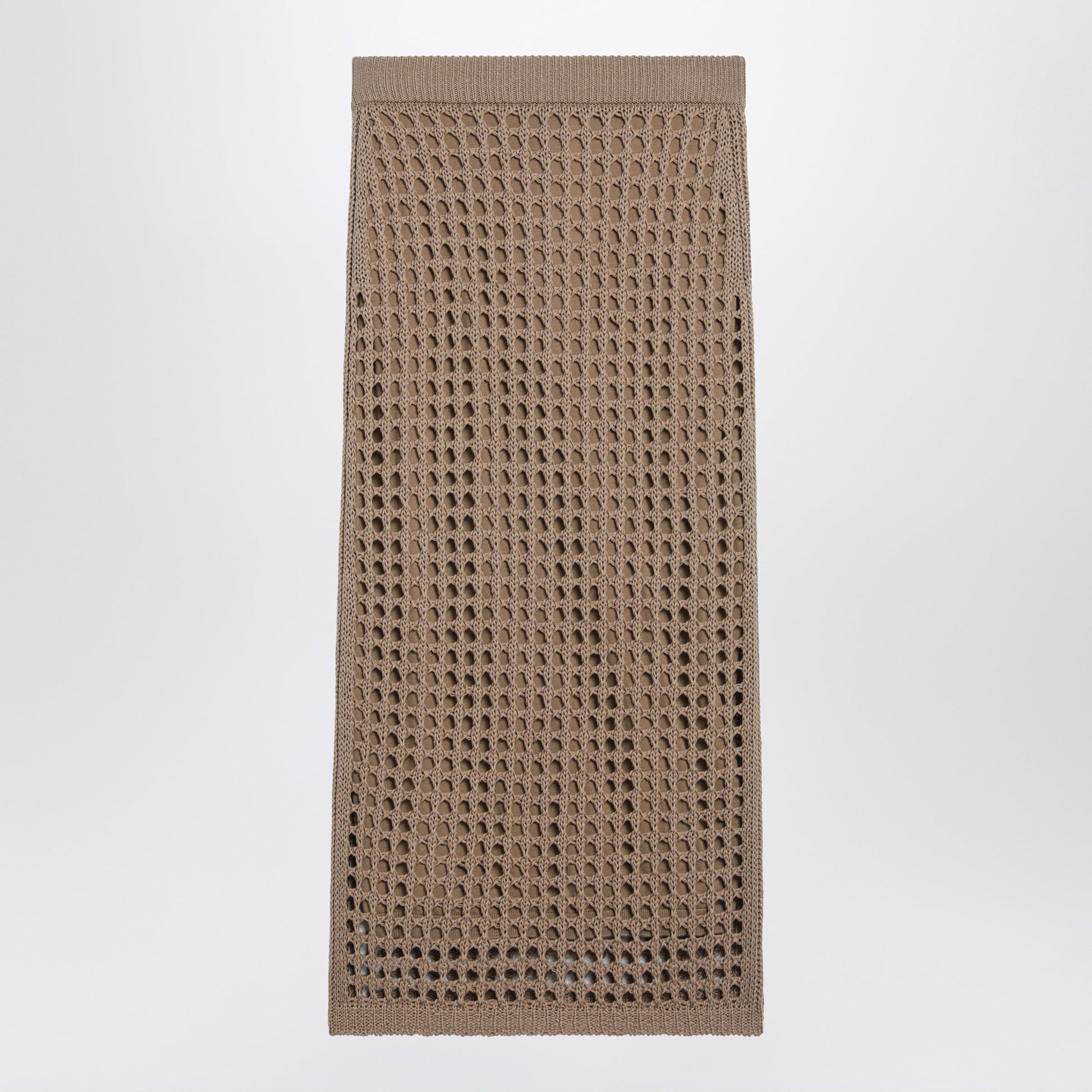Max Mara Mesh Cotton Maxi Skirt In Desert Women MAX MARA