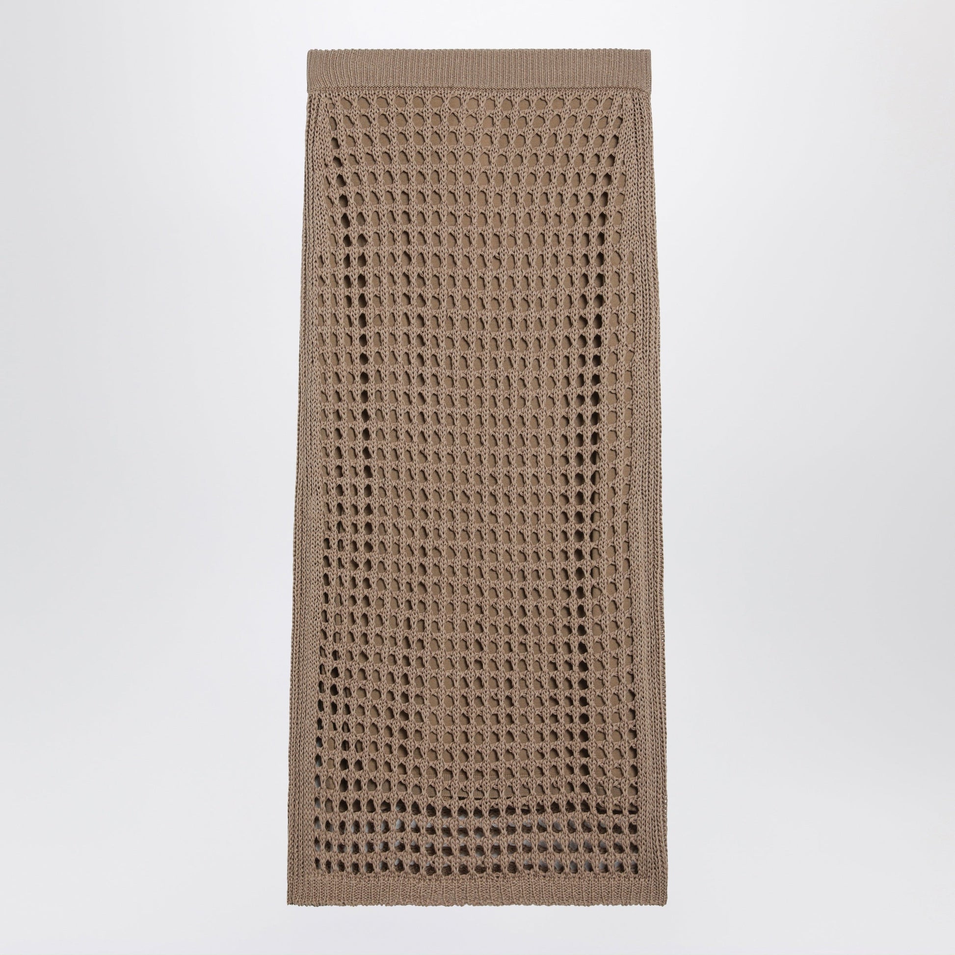 Max Mara Mesh Cotton Maxi Skirt In Desert Women MAX MARA