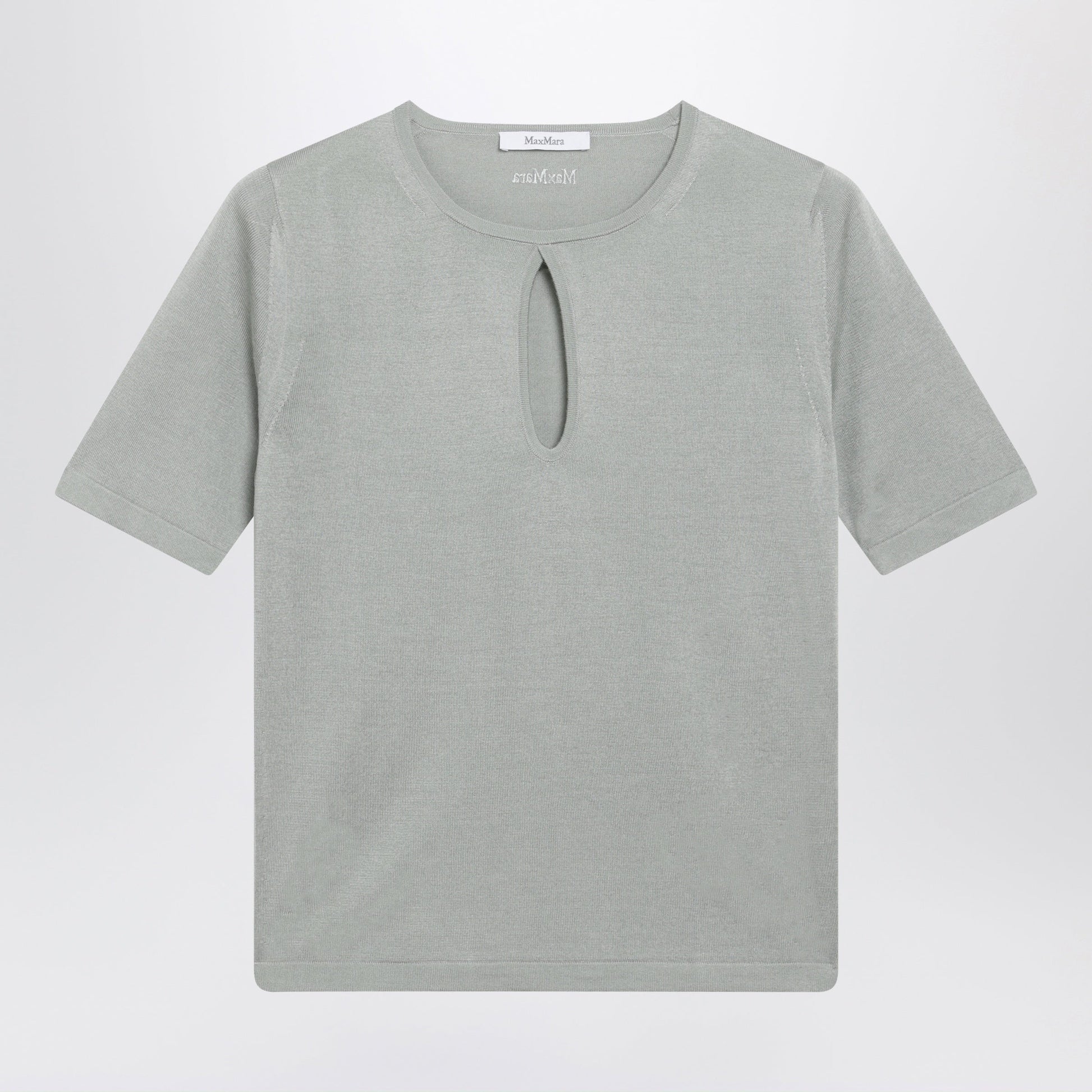 Max Mara Crewneck Sweater In Pastel Green Silk And Cashmere Women MAX MARA