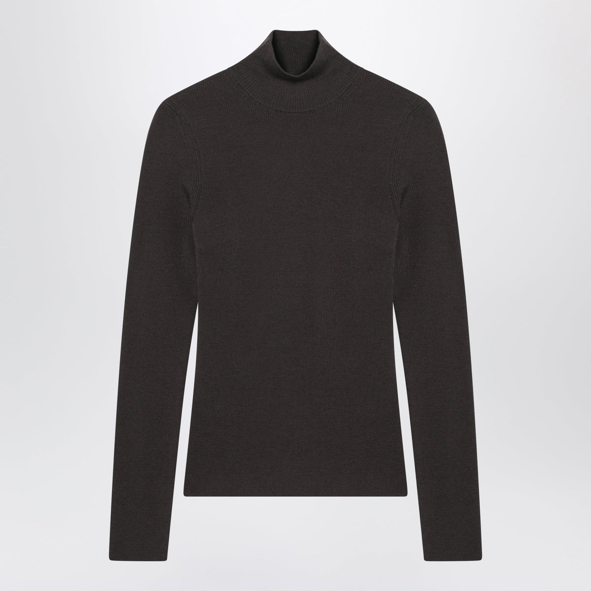 Max Mara Brown Turtleneck Sweater In Virgin Wool Women MAX MARA