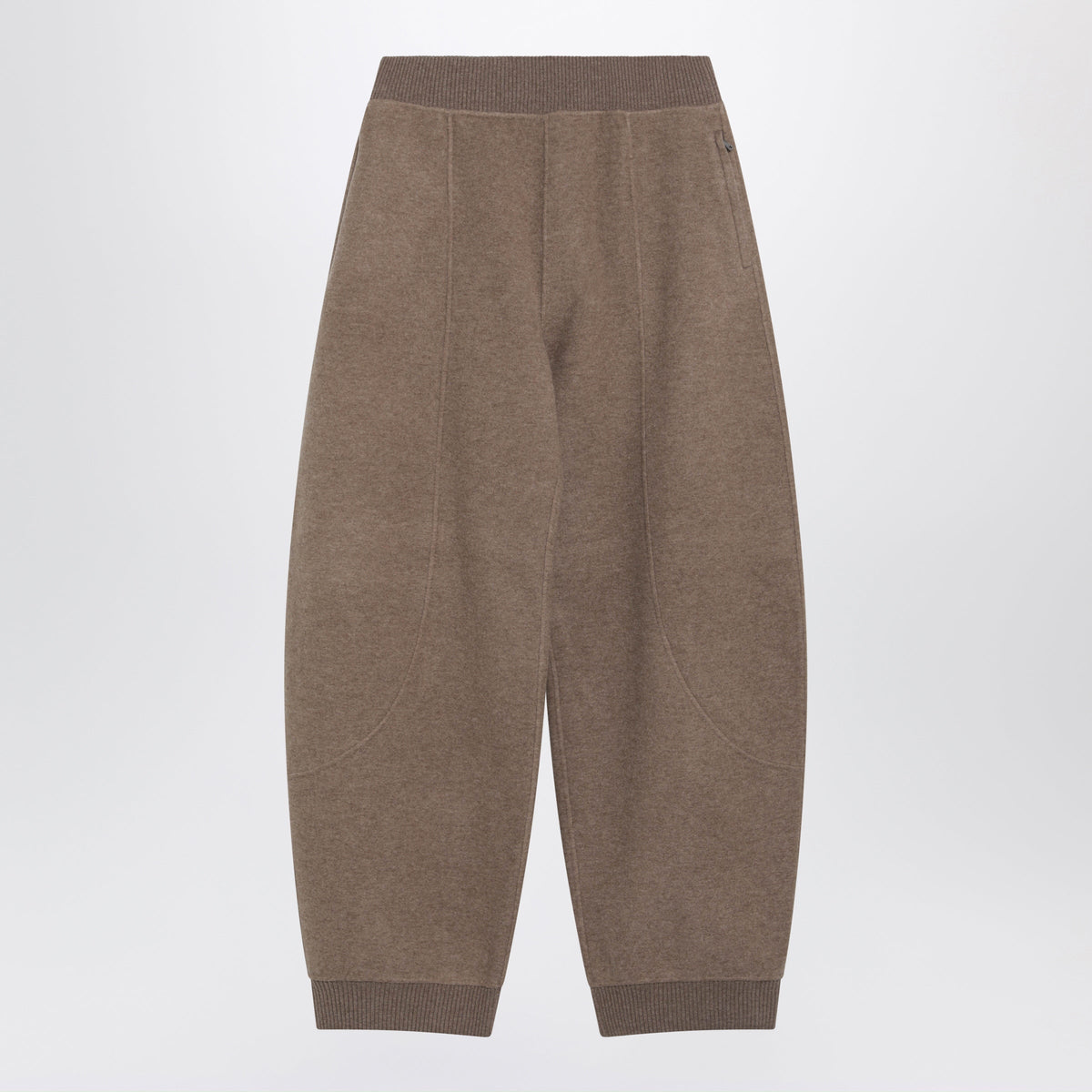 Max Mara Brown Jogger Trousers In Wool And Cashmere Women MAX MARA