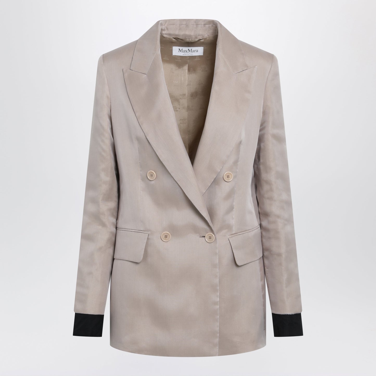Max Mara Oversized Linen And Organza Blazer In Pink Women MAX MARA