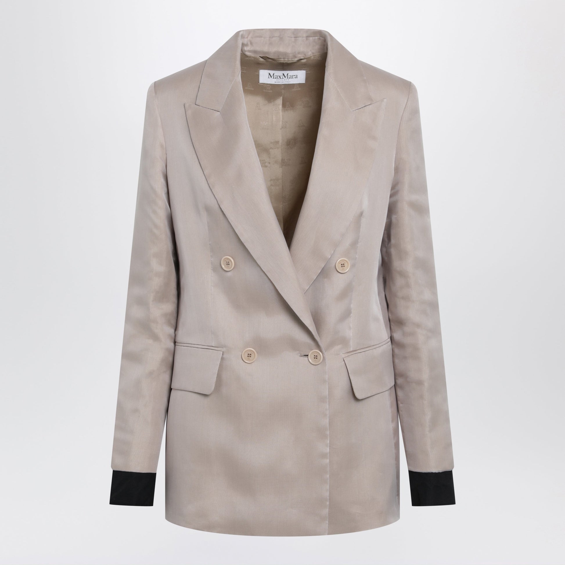 Max Mara Oversized Linen And Organza Blazer In Pink Women MAX MARA