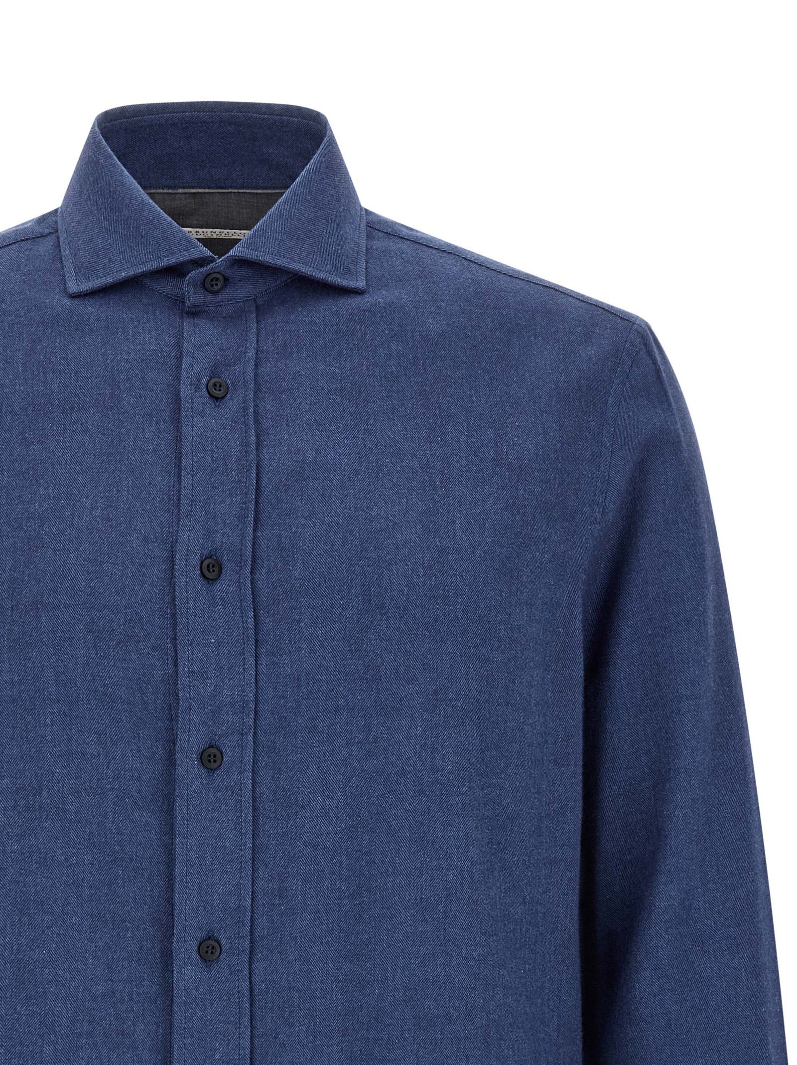 Brunello Cucinelli Men Herringbone Shirt BRUNELLO CUCINELLI