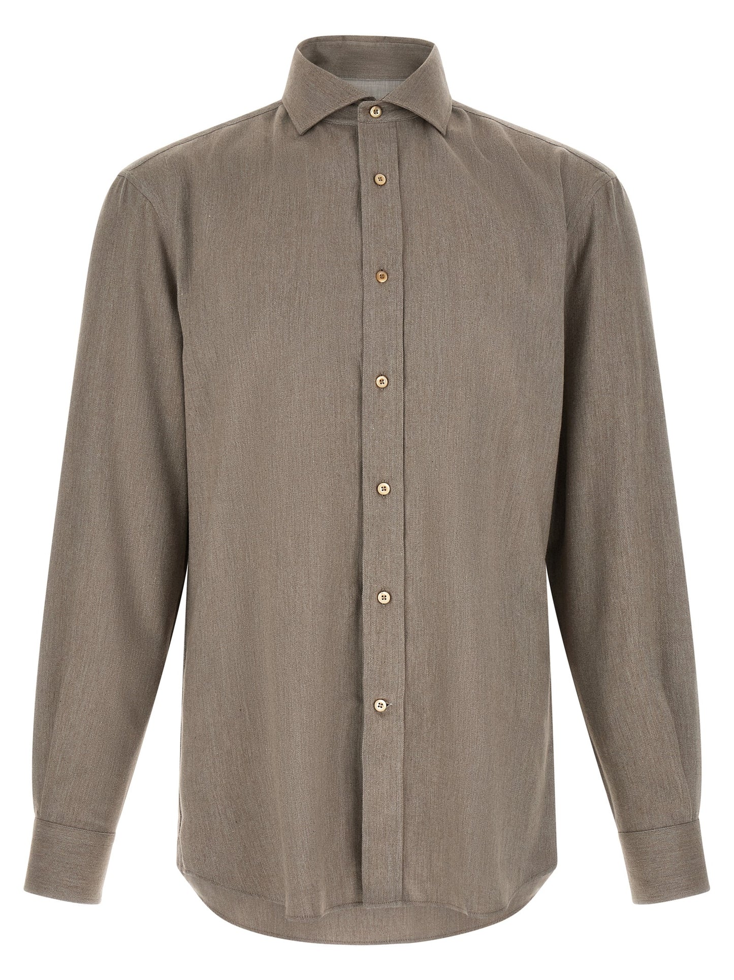 Brunello Cucinelli Men Herringbone Shirt BRUNELLO CUCINELLI