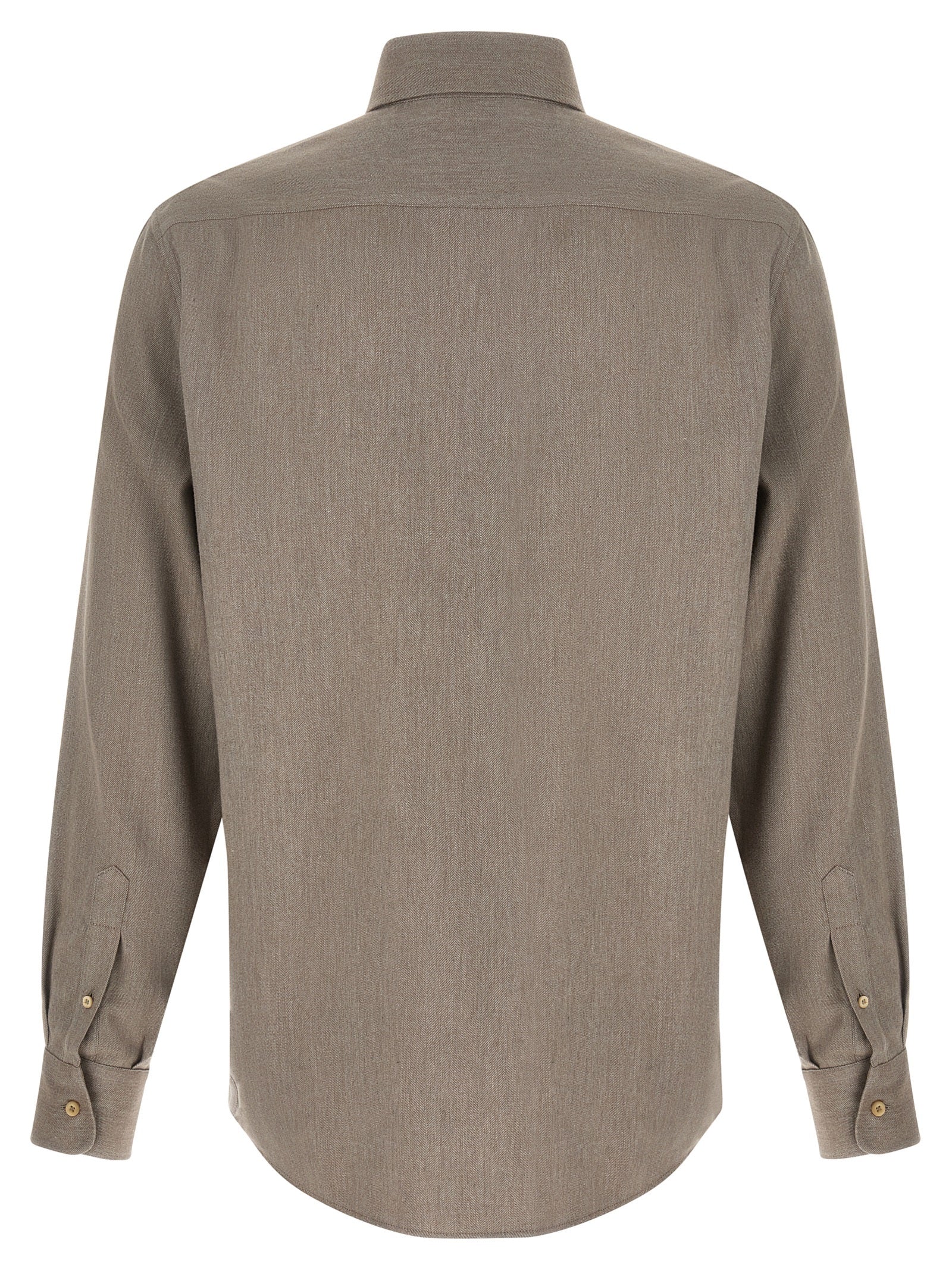 Brunello Cucinelli Men Herringbone Shirt BRUNELLO CUCINELLI