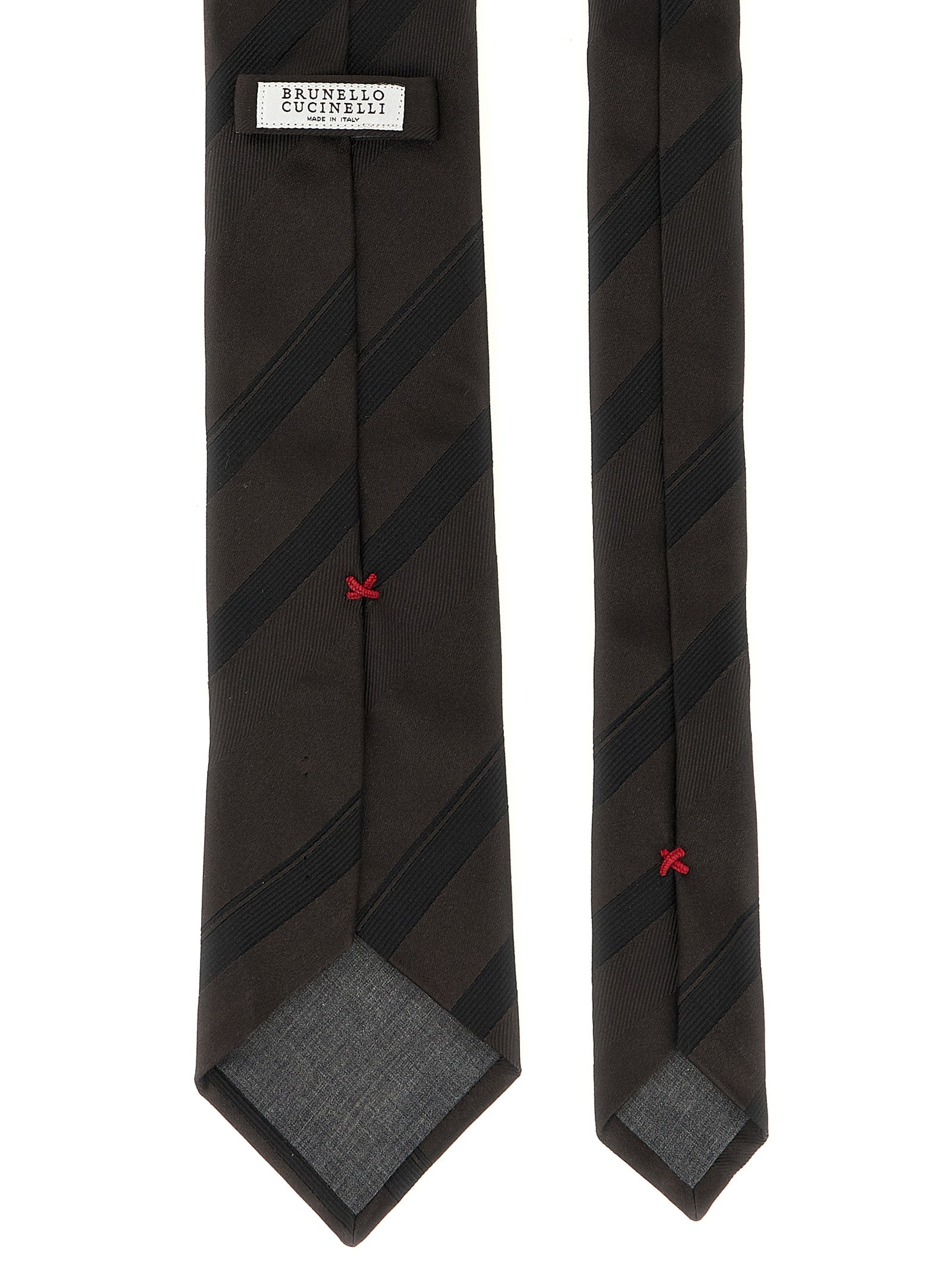 Brunello Cucinelli Men Regimental Silk Tie BRUNELLO CUCINELLI