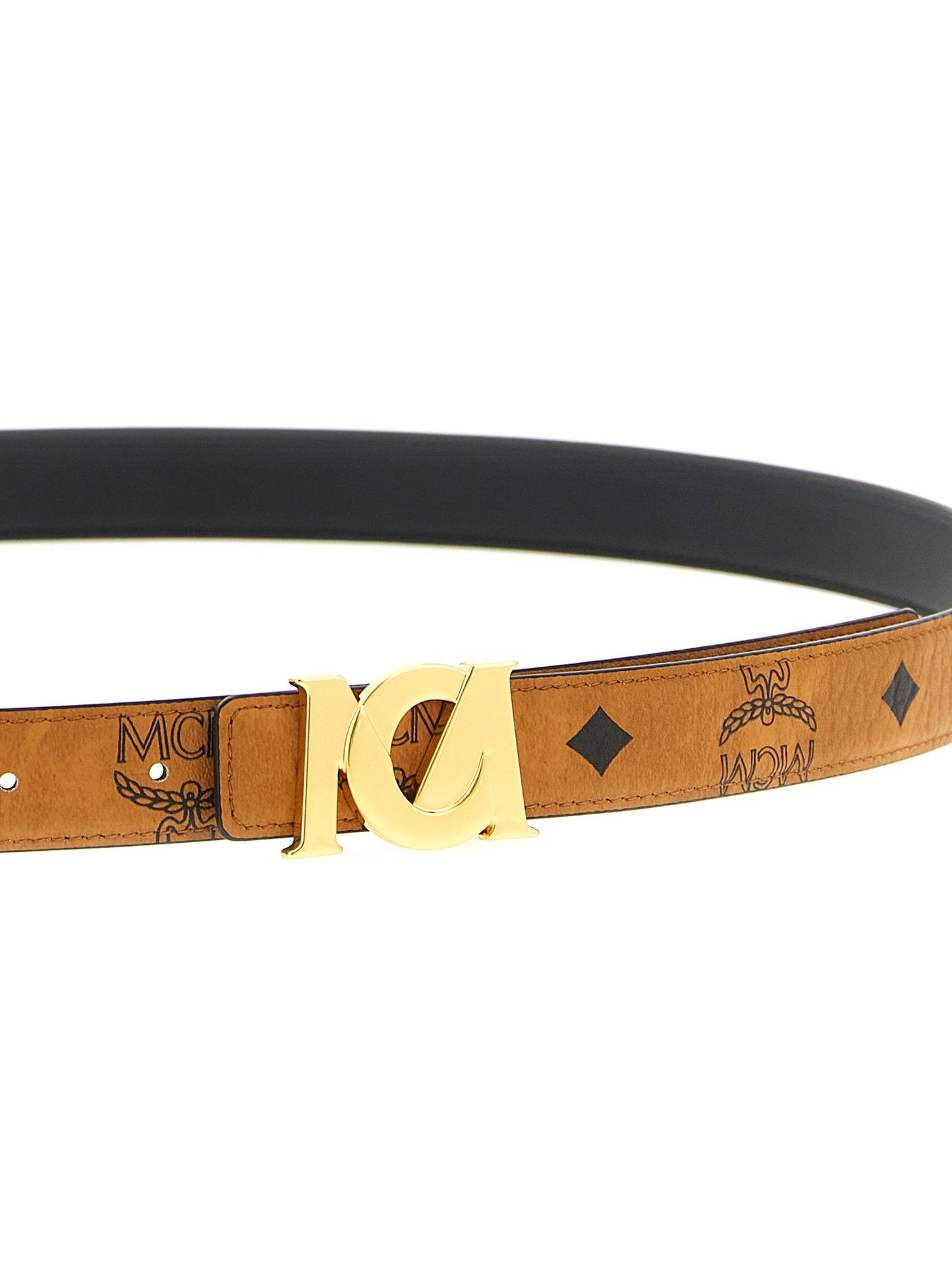 Mcm Women Logo Buckle Belt. MCM