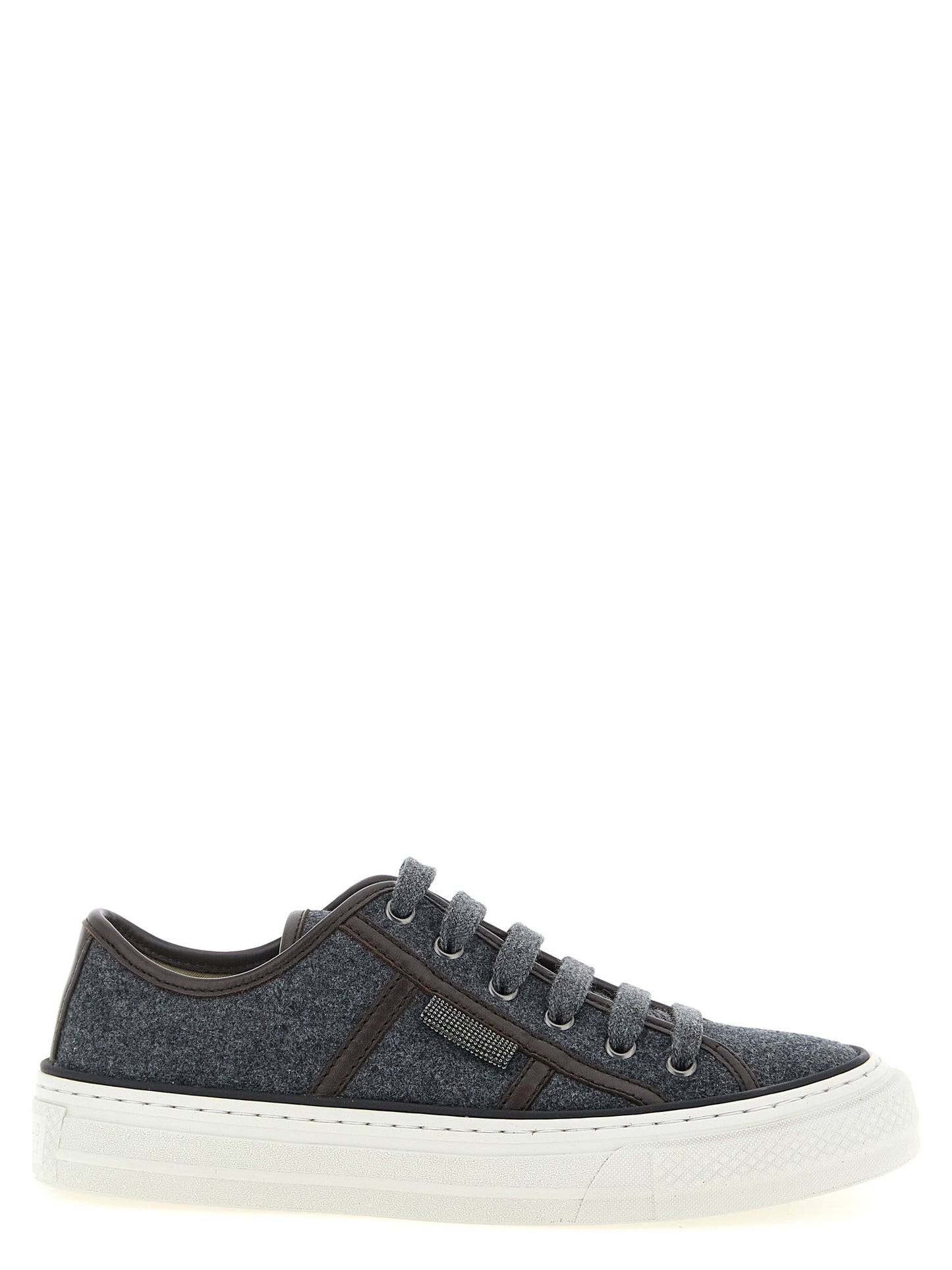 Brunello Cucinelli Women 'Shiny Tab' Sneakers BRUNELLO CUCINELLI