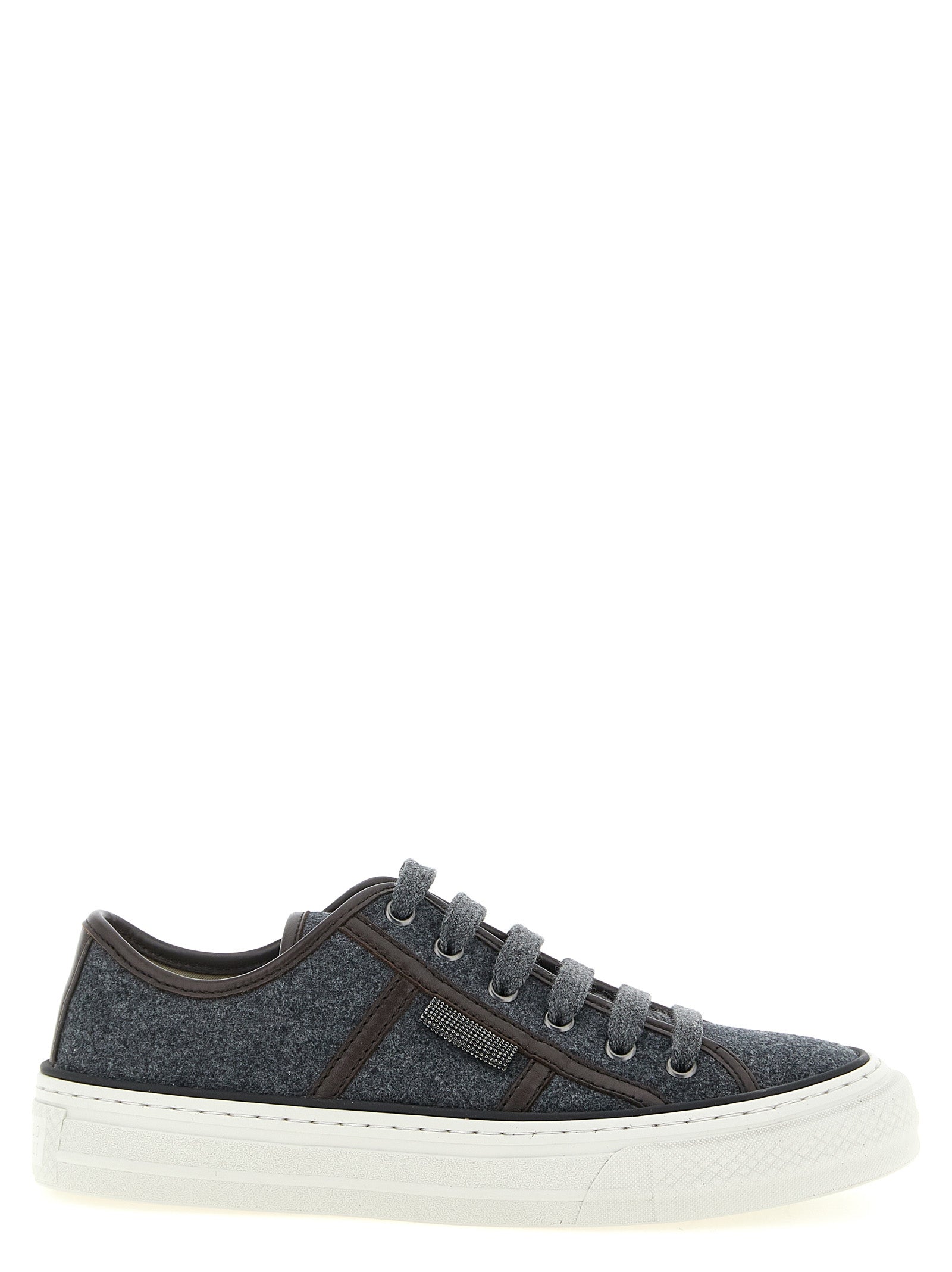 Brunello Cucinelli Women 'Shiny Tab' Sneakers BRUNELLO CUCINELLI