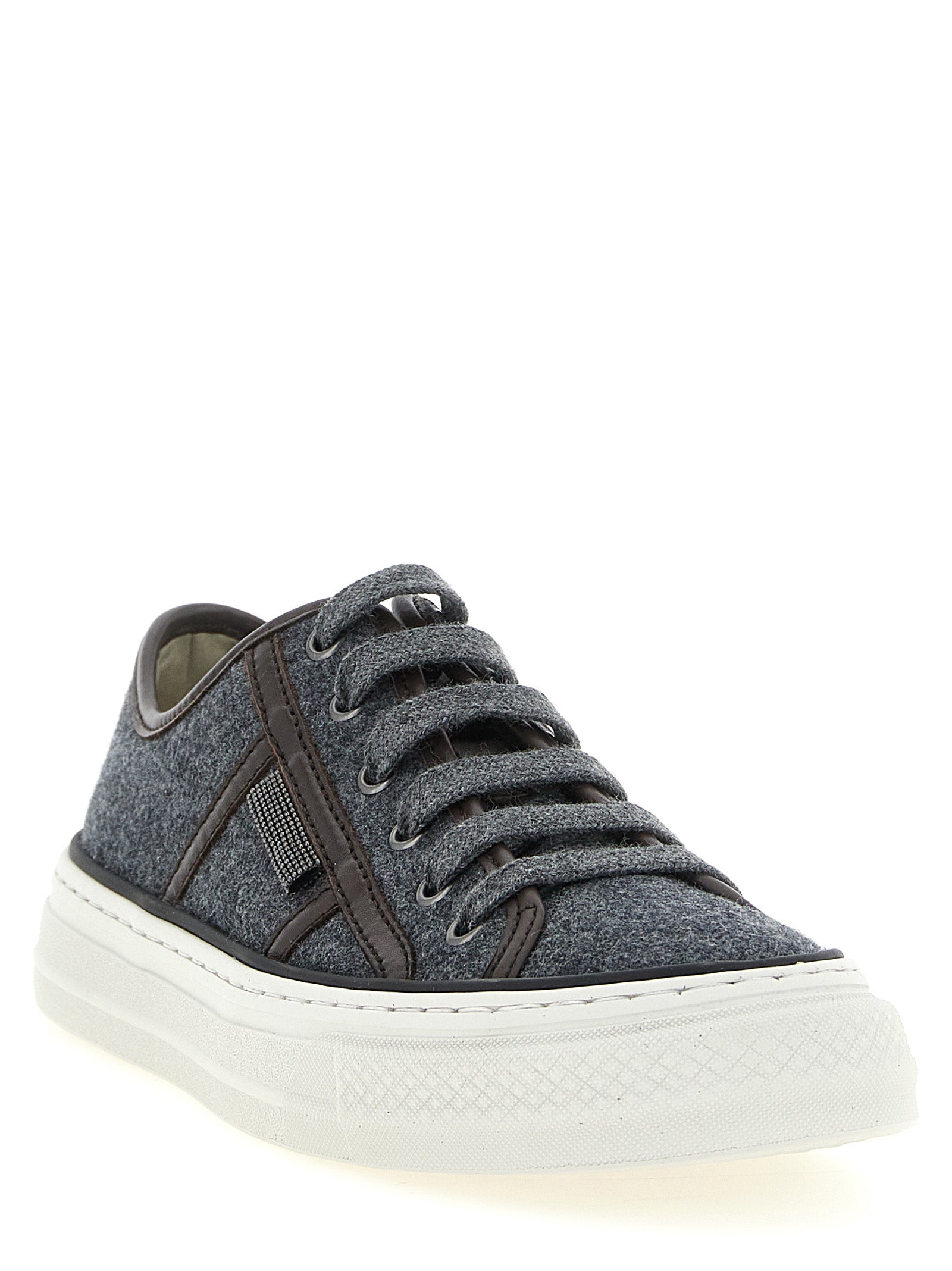Brunello Cucinelli Women 'Shiny Tab' Sneakers BRUNELLO CUCINELLI