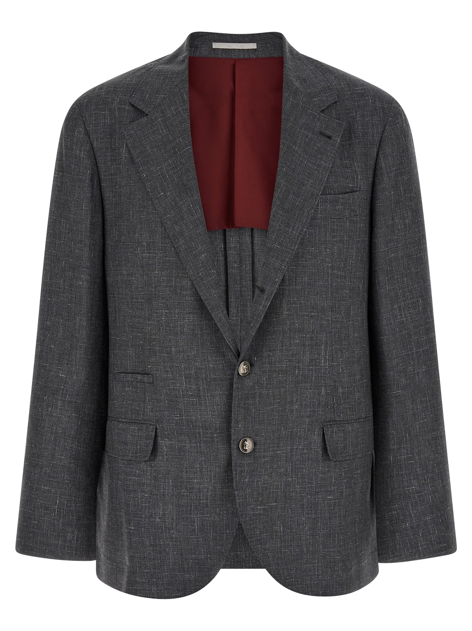 Brunello Cucinelli Men Blazer Flamed Canvas Blazer BRUNELLO CUCINELLI