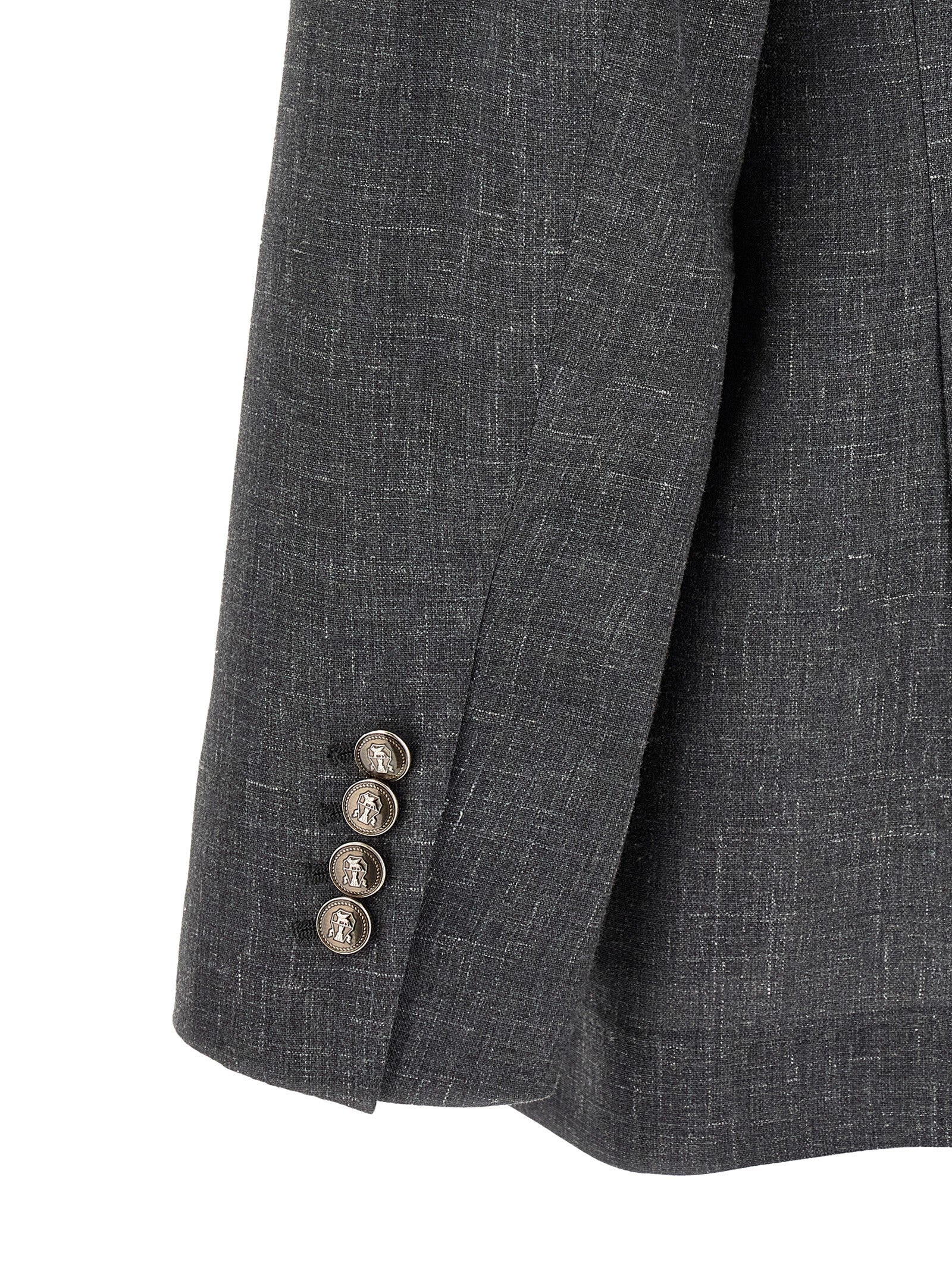 Brunello Cucinelli Men Blazer Flamed Canvas Blazer BRUNELLO CUCINELLI