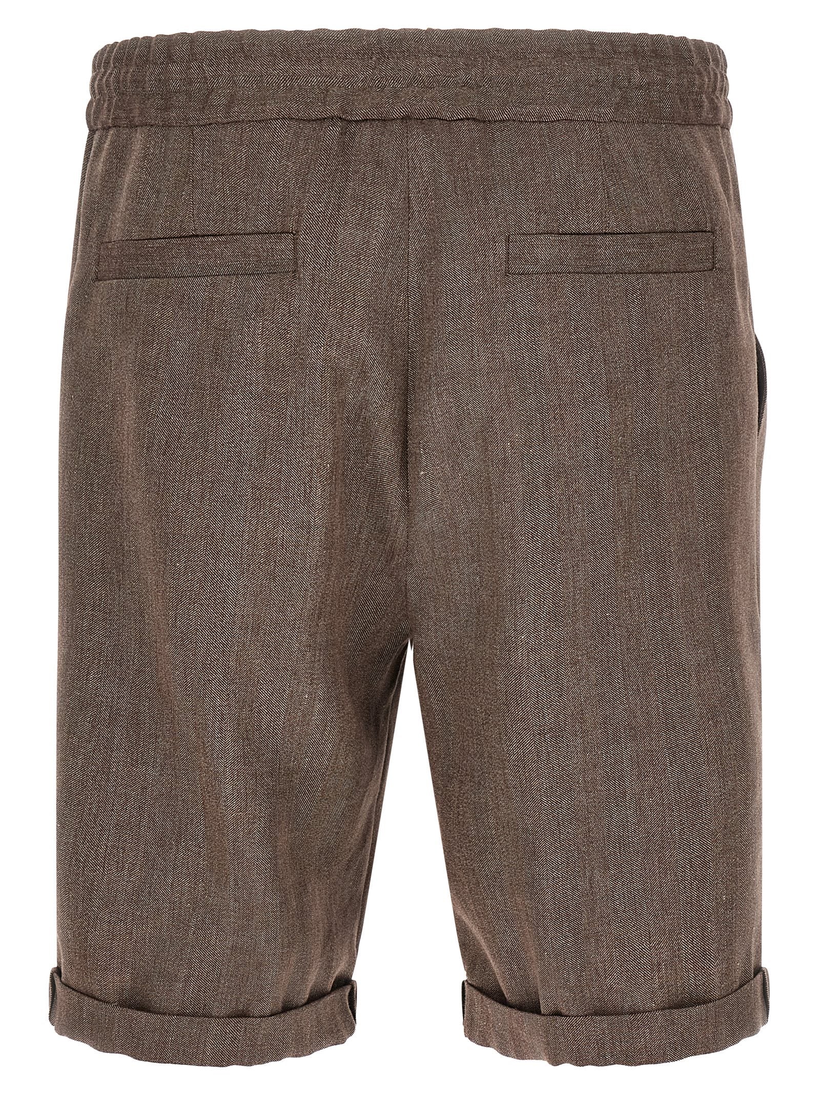 Brunello Cucinelli Men Linen And Wool Bermuda Shorts BRUNELLO CUCINELLI