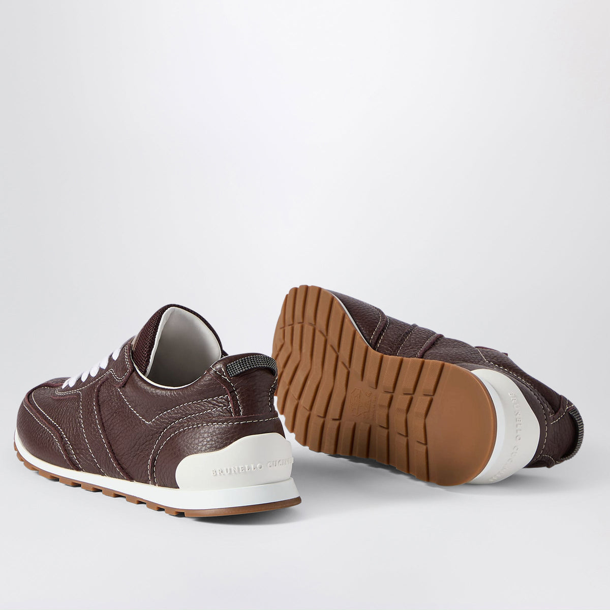 Brunello Cucinelli Brown Runners Sneakers In Soft Leather Women BRUNELLO CUCINELLI