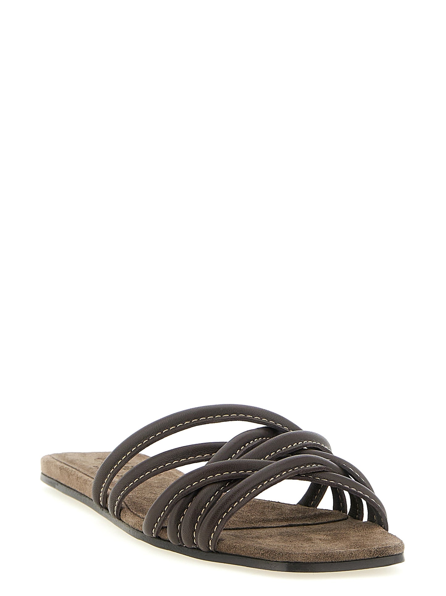 Brunello Cucinelli Women Leather Slides BRUNELLO CUCINELLI