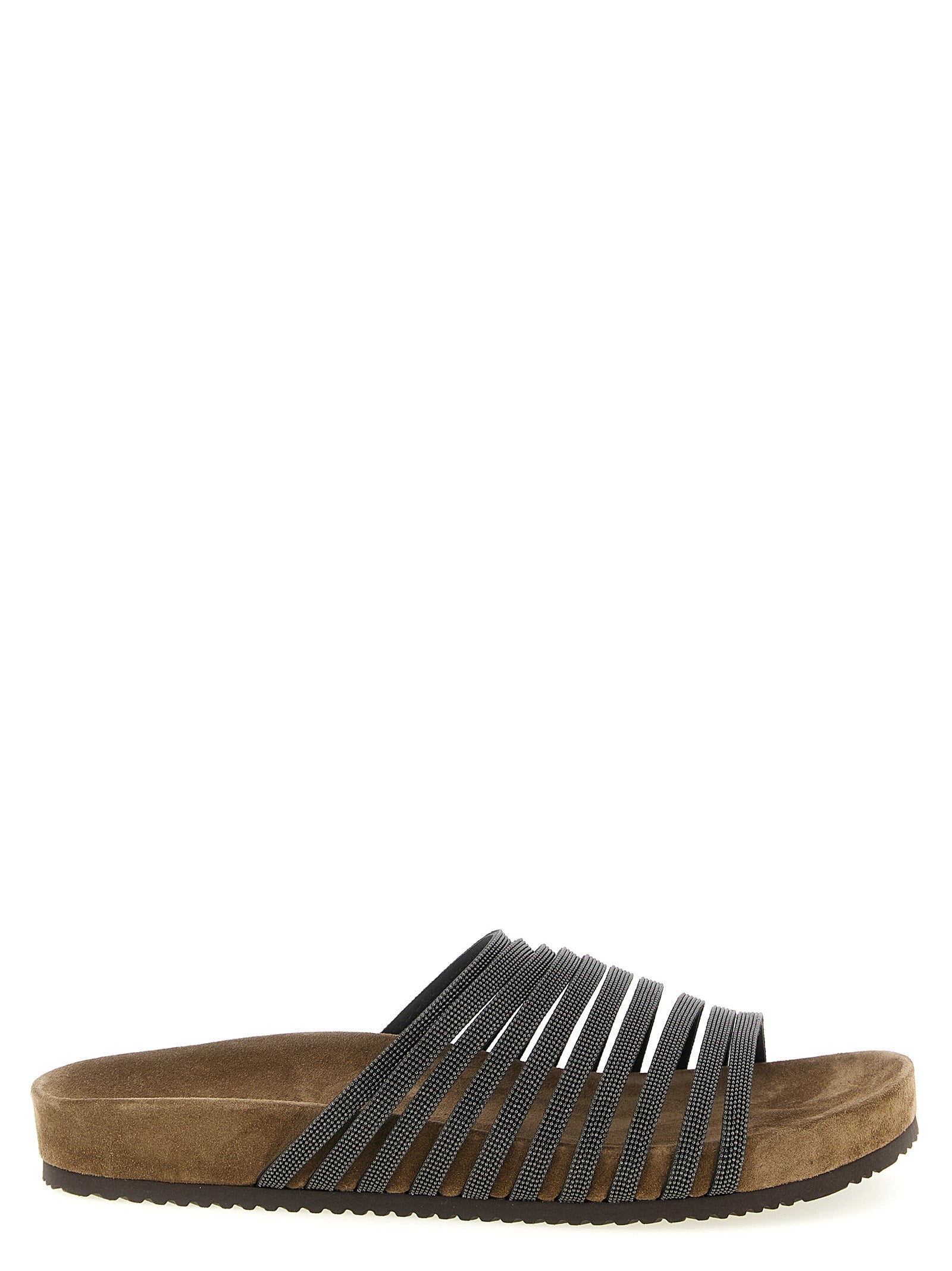 Brunello Cucinelli Women 'Precious Straps' Slides BRUNELLO CUCINELLI
