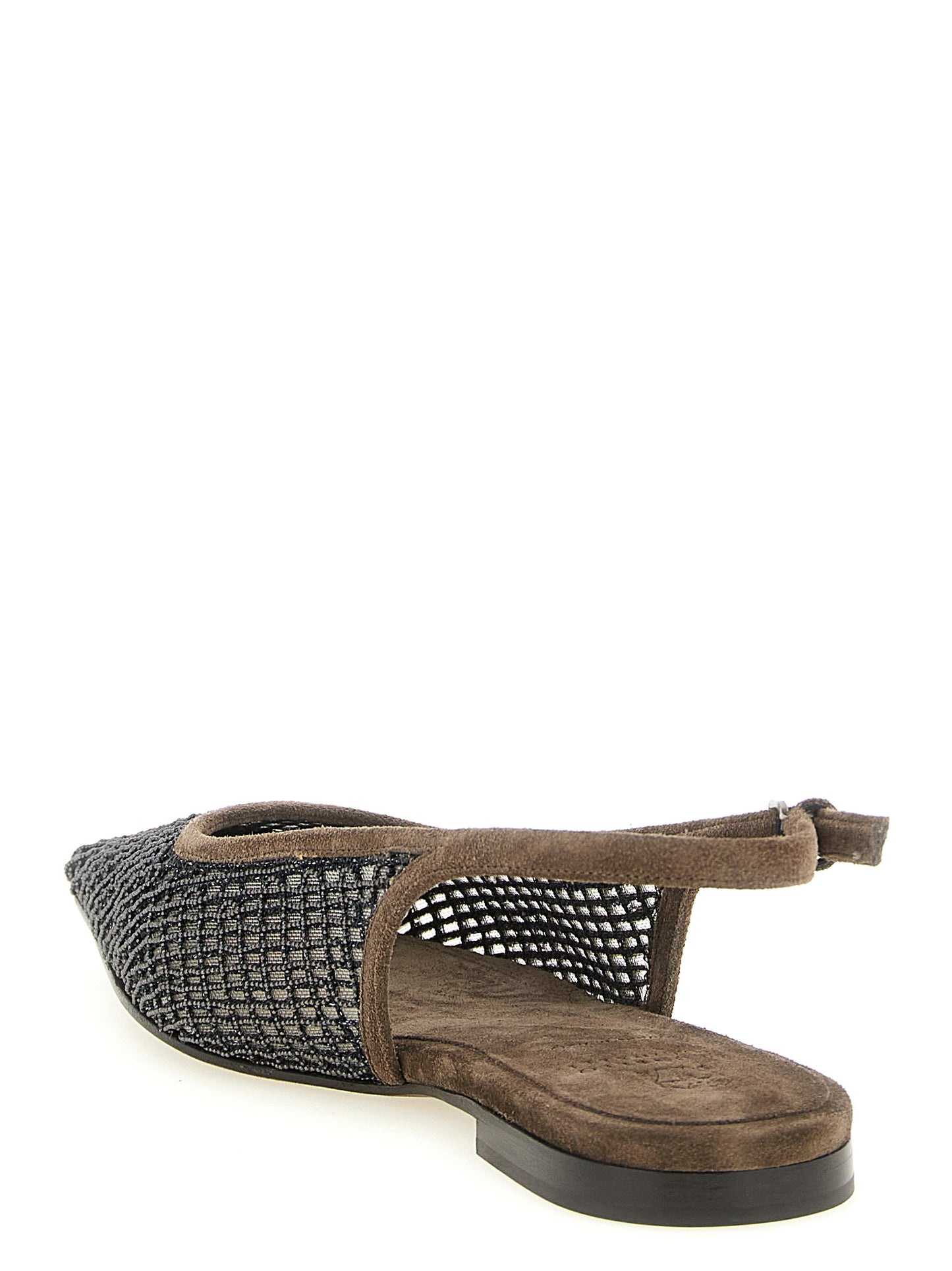 Brunello Cucinelli Women 'Precious Net Embroidery' Slingback BRUNELLO CUCINELLI