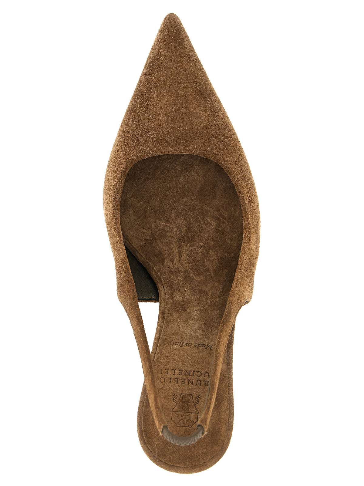 Brunello Cucinelli Women Brown Suede Slingbacks BRUNELLO CUCINELLI