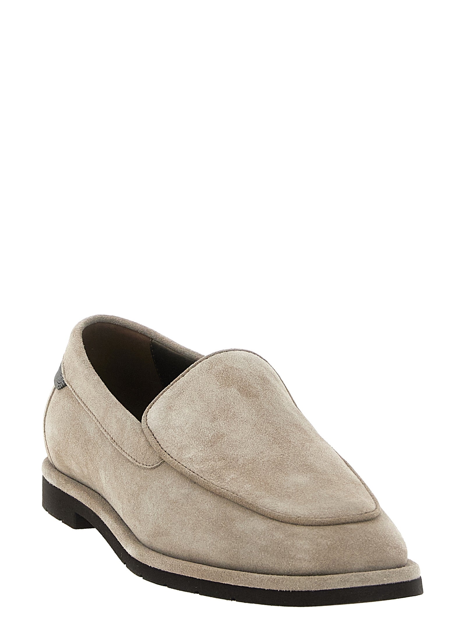 Brunello Cucinelli Women 'Monile' Suede Loafers BRUNELLO CUCINELLI