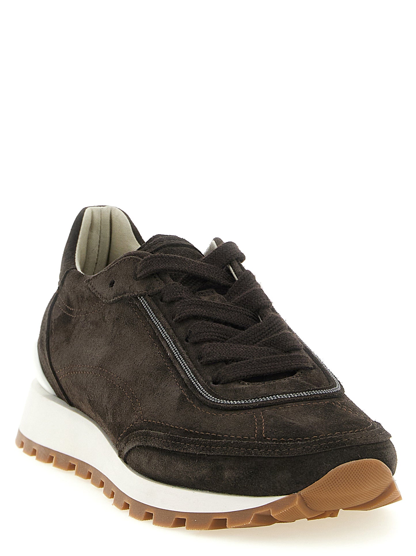 Brunello Cucinelli Women 'Monile' Suede Sneakers BRUNELLO CUCINELLI