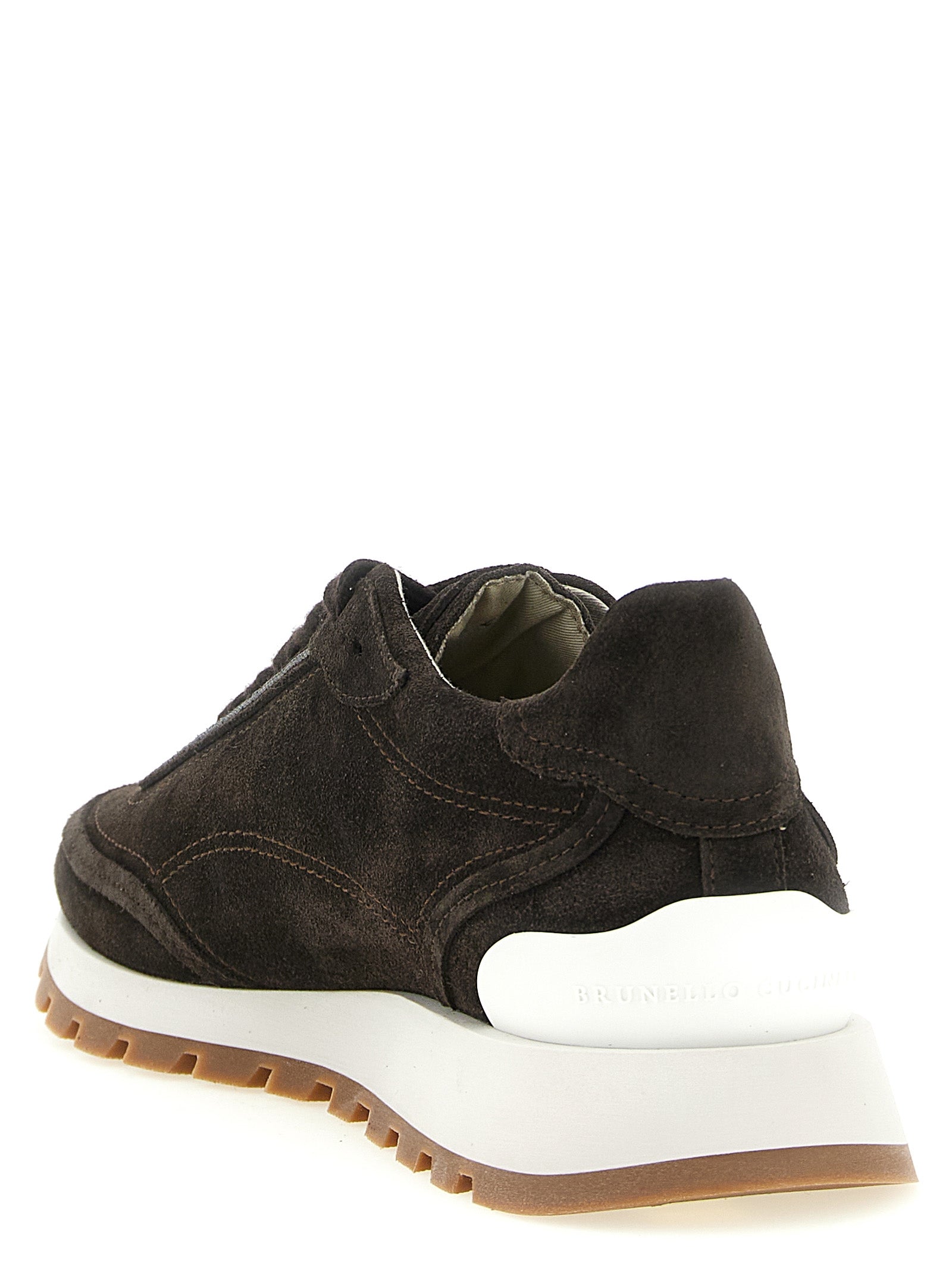 Brunello Cucinelli Women 'Monile' Suede Sneakers BRUNELLO CUCINELLI