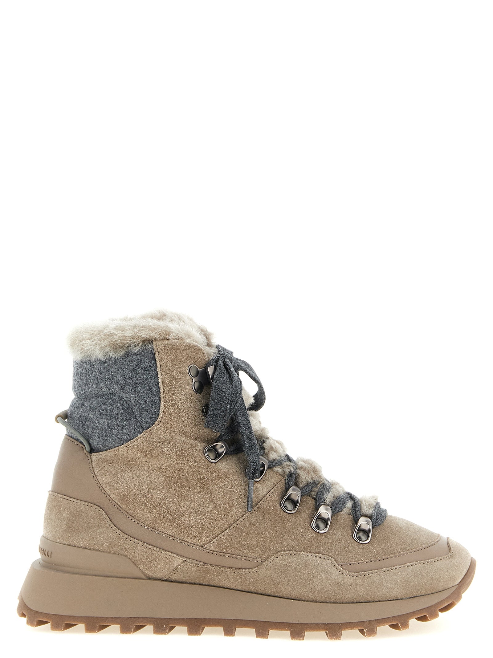 Brunello Cucinelli Women Lace-Up Ankle Boots With Hooks BRUNELLO CUCINELLI