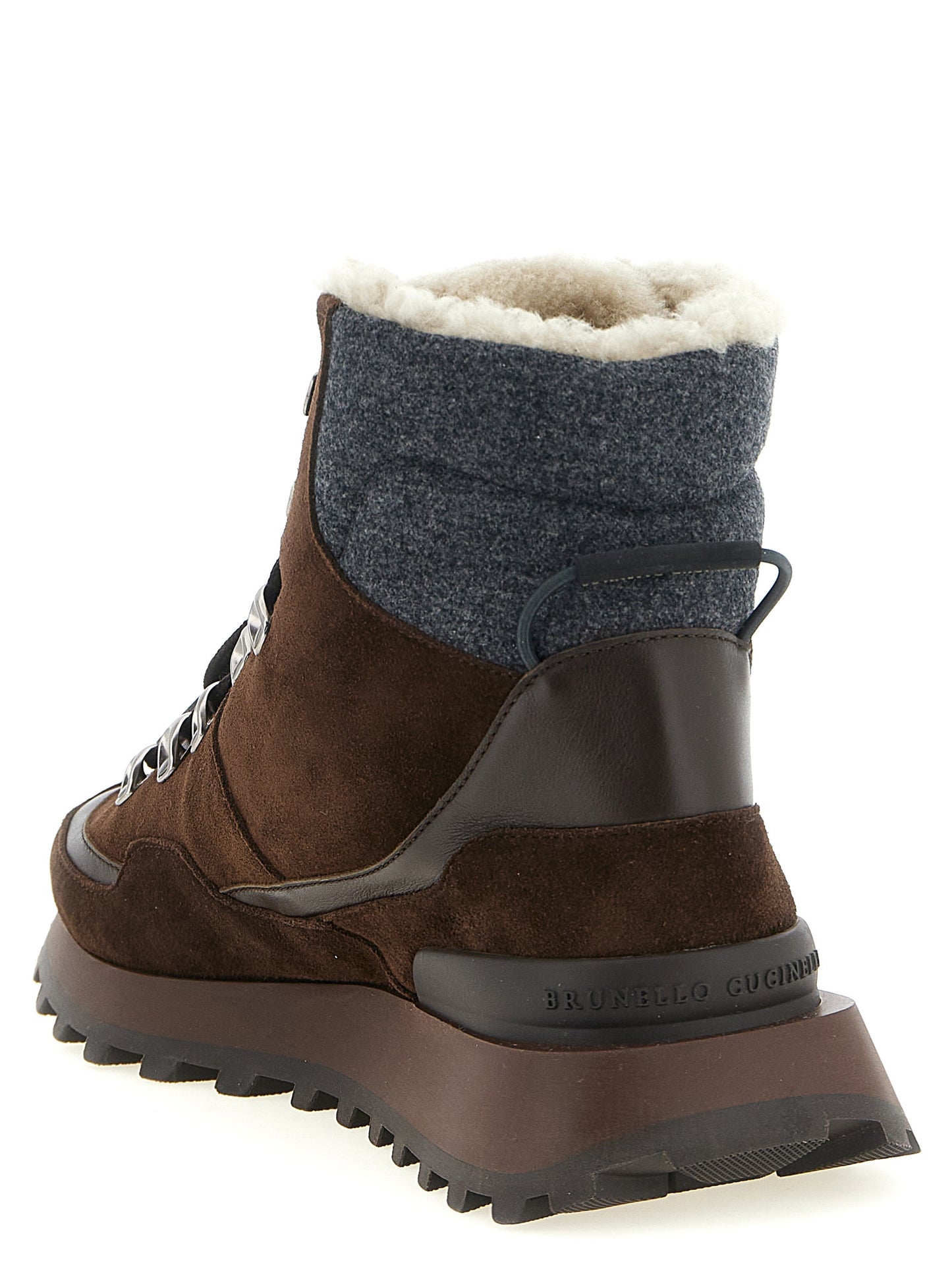 Brunello Cucinelli Women Lace-Up Ankle Boots With Hooks BRUNELLO CUCINELLI
