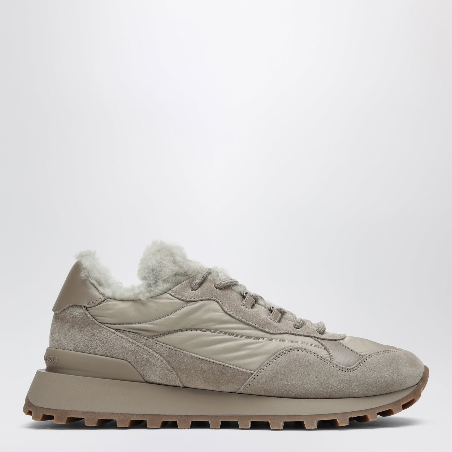 Brunello Cucinelli Runners Ice Sneakers In Suede And Techno Cotton Women BRUNELLO CUCINELLI